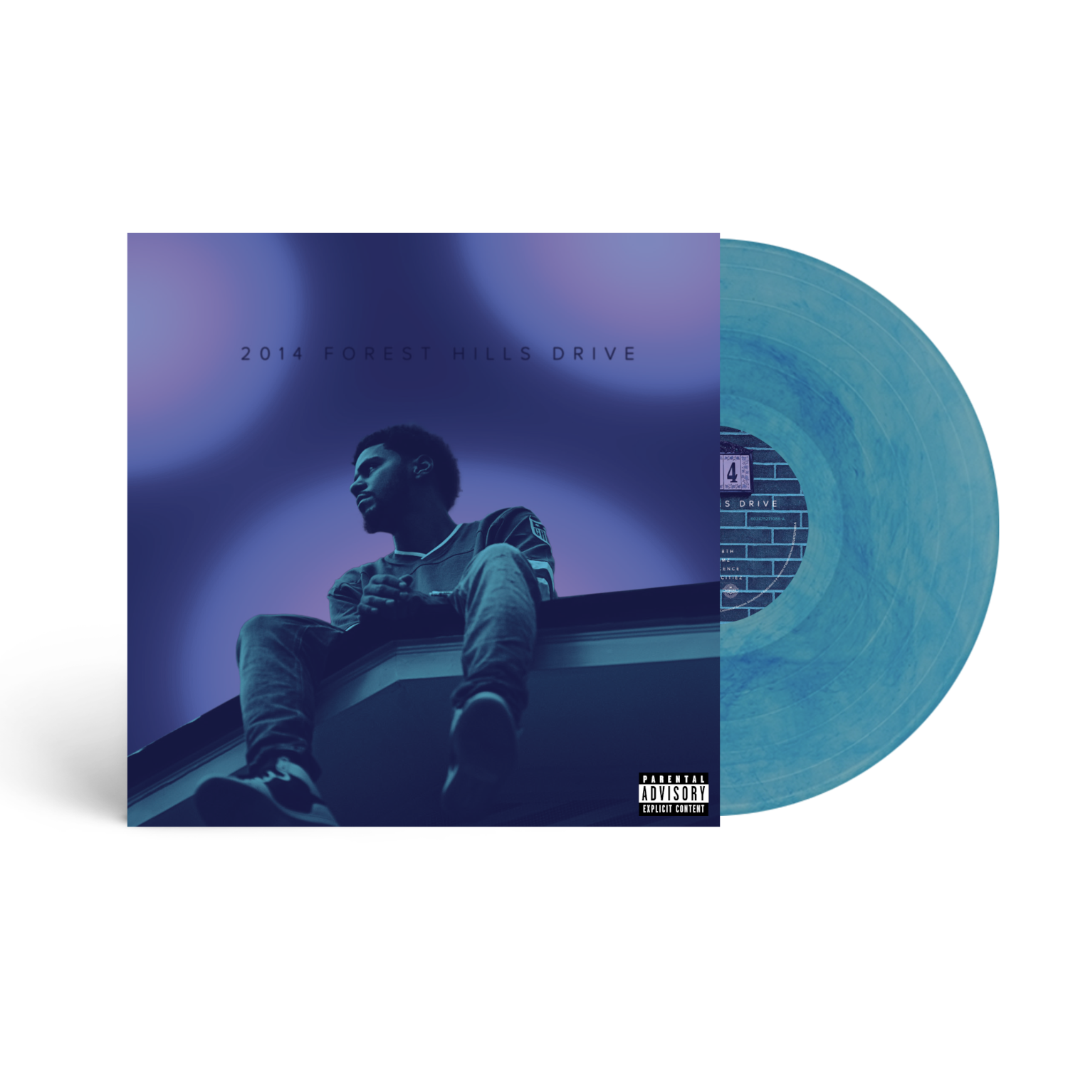 J. Cole 2014 Forest Hills Drive Vinyl (10 Year Anniversary Edition) Exclusive Limited Light Blue Marble Vinyl 2LP 390703