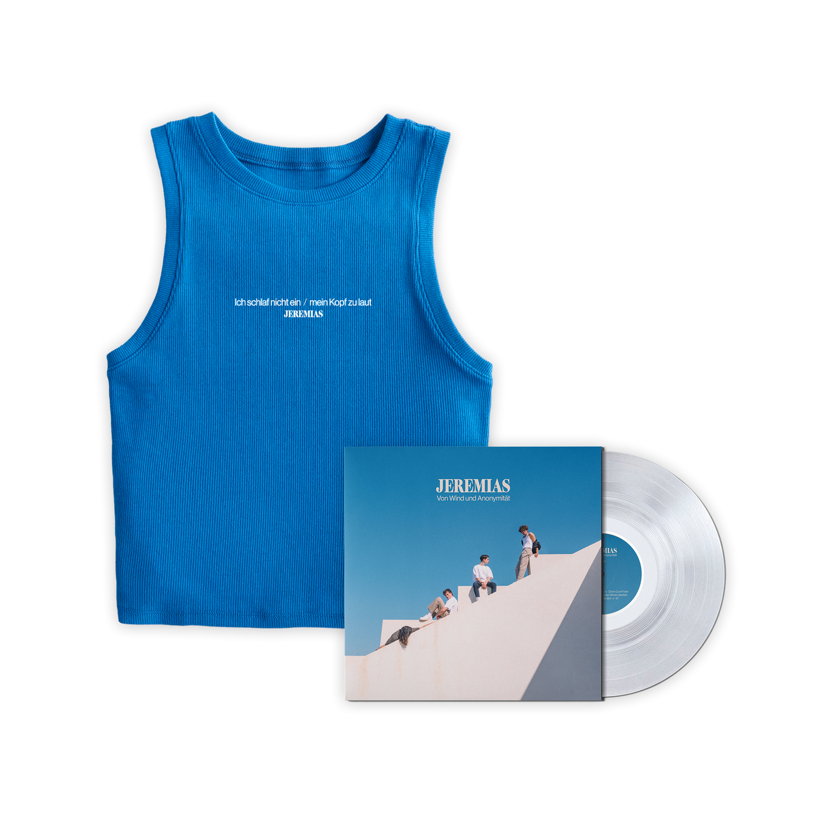 JEREMIAS Von Wind und Anonymität Ltd. LP Crystal Clear + Crop Top blau 314491