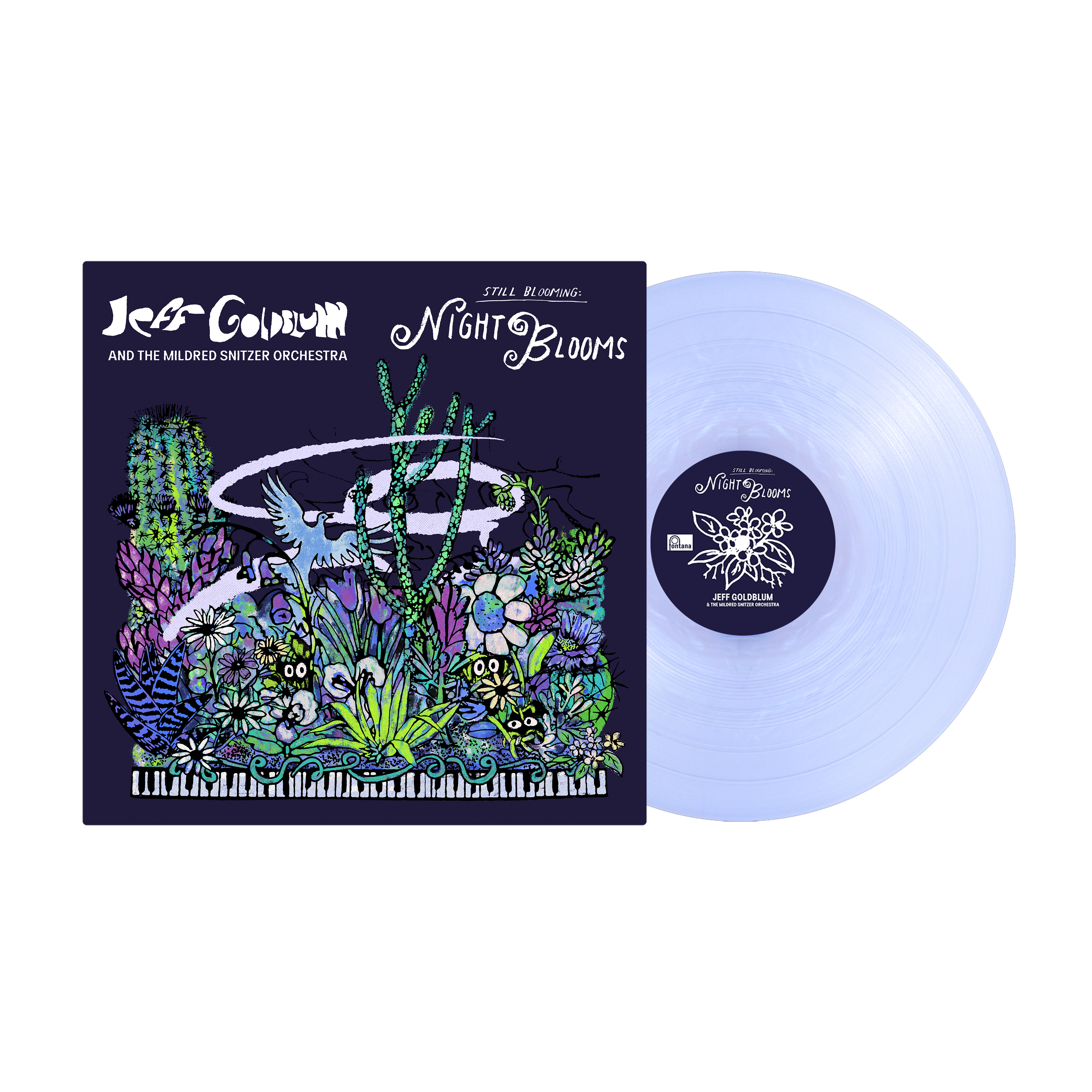 Jeff Goldblum & The Mildred Snitzer Orchestra & Jeff Goldblum Night Blooms 1LP Colour (Crystal Clear Pearl Arctic) 433203