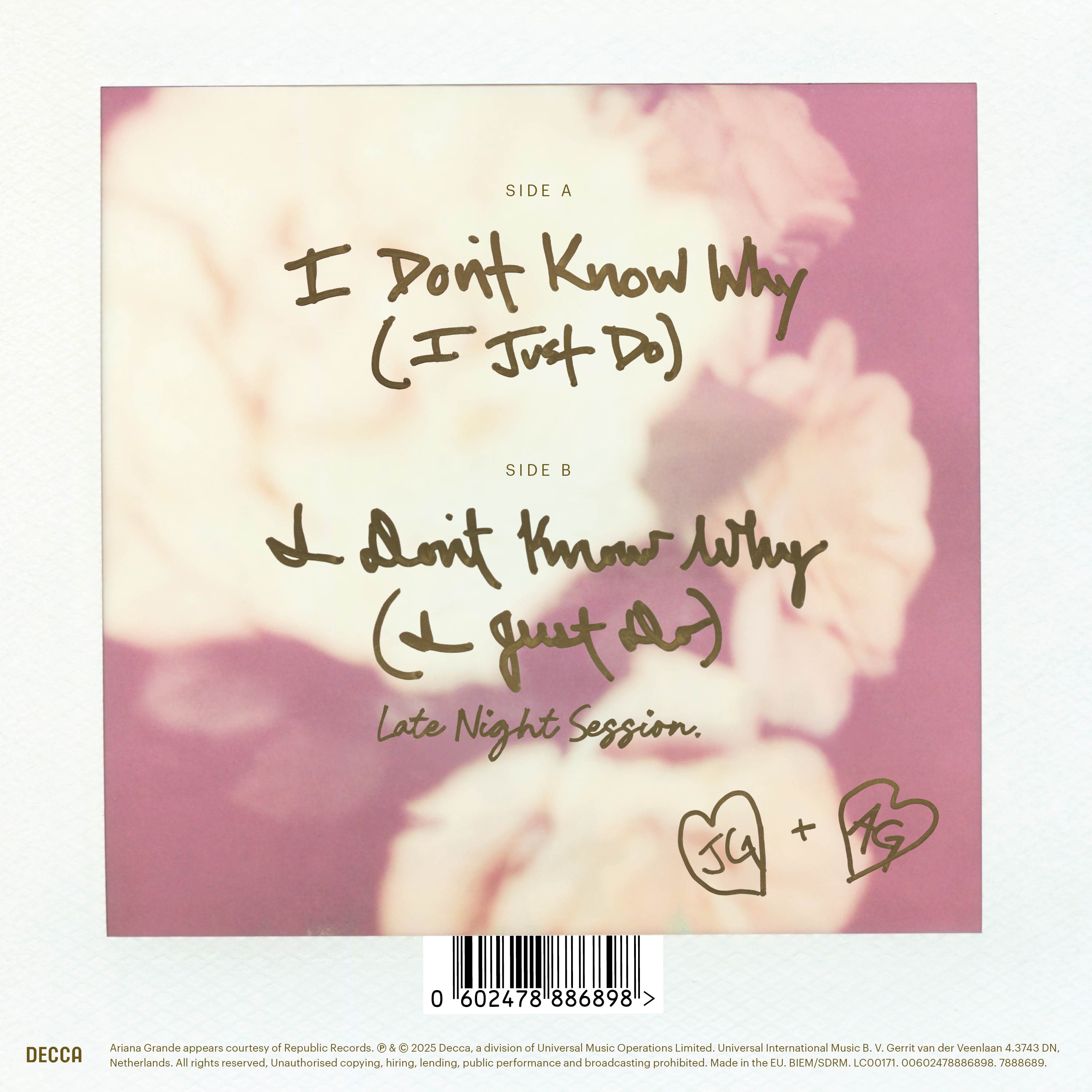 Jeff Goldblum & Ariana Grande I Don't Know Why (I Just Do) 7"LP 430890