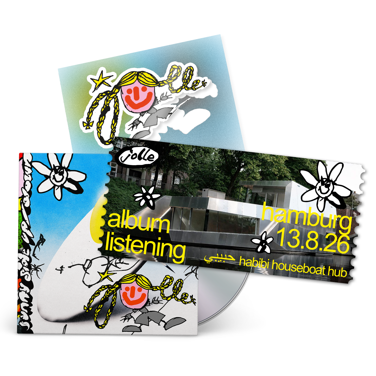 Jolle Sunny Side Up :/ Down CD + Sticker + Listening Event Hamburg Ticket 451188