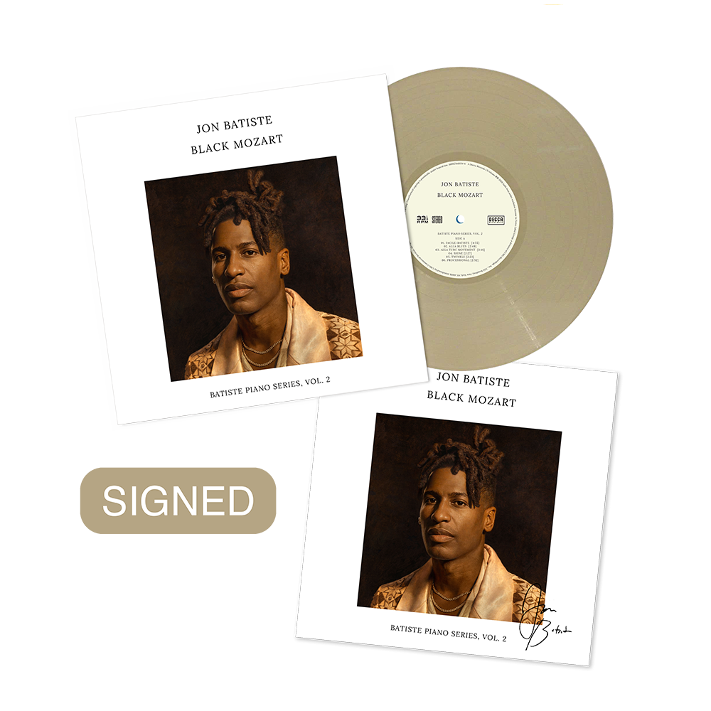 Jon Batiste Black Mozart (Batiste Piano Series, Vol. 2) Cream White  Vinyl  + signed art card 446616