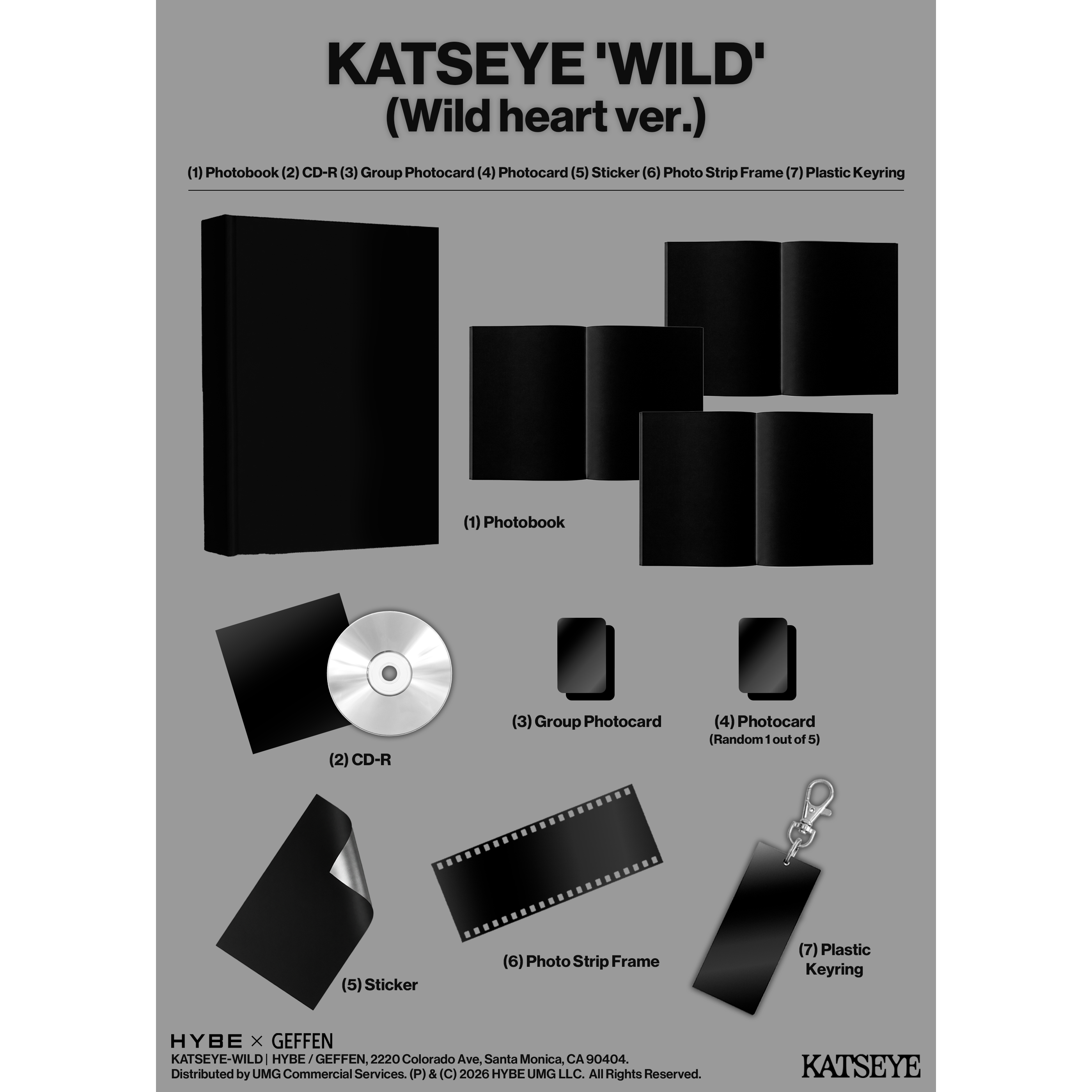 KATSEYE WILD (Wild Heart ver.) - Standard Edition + Signed Artcard Standard Edition + Signed Artcard 442175
