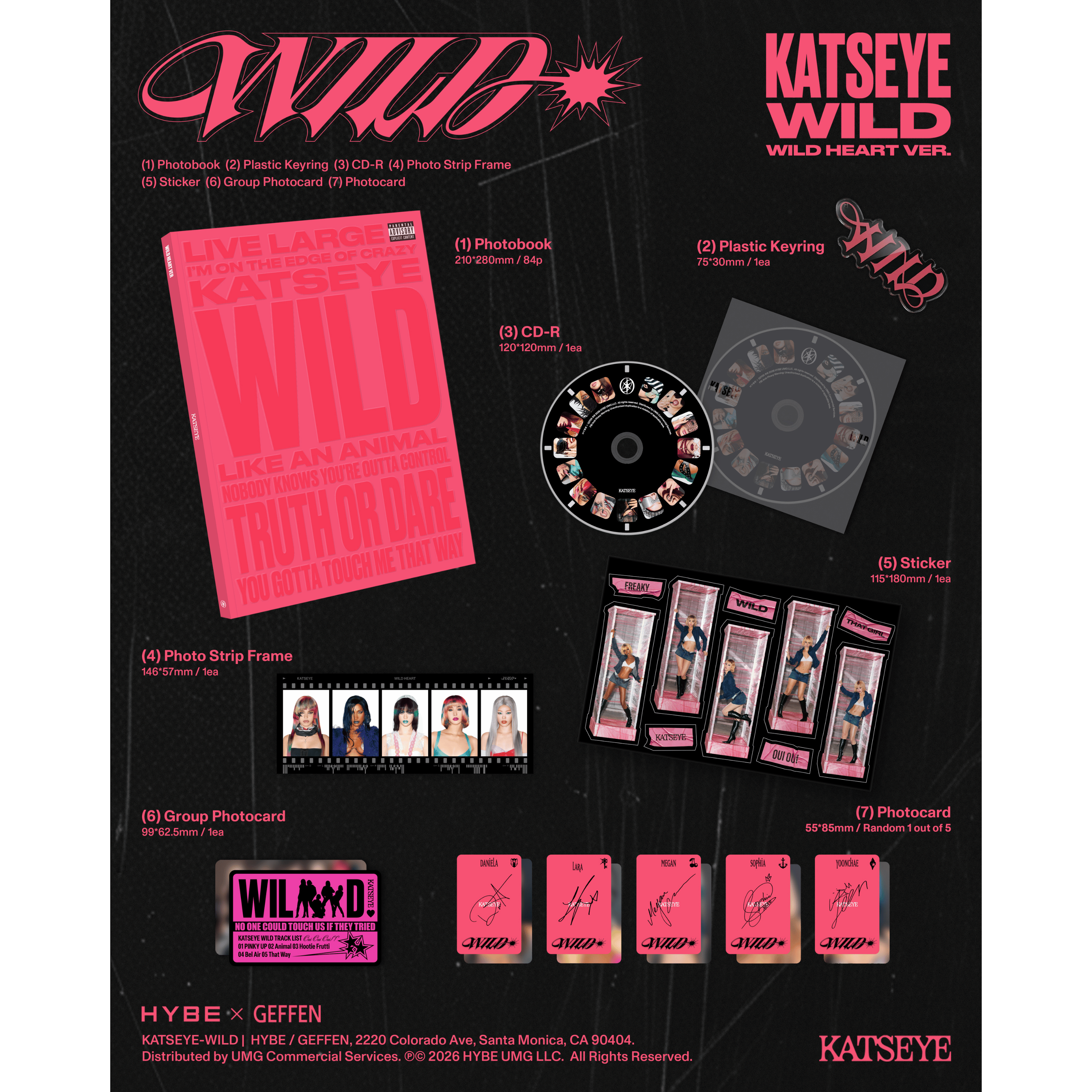 KATSEYE WILD (Wild Heart ver.) - Standard Edition + Signed Artcard Standard Edition + Signed Artcard 454999