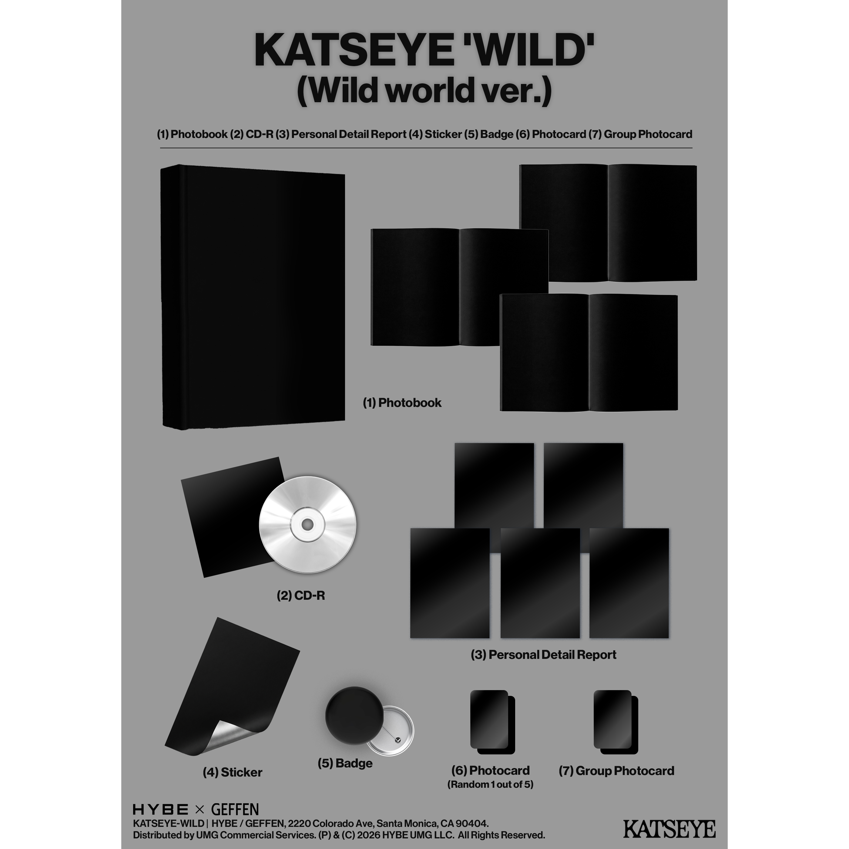 KATSEYE WILD (Wild World ver.) - Standard Edition + Signed Artcard Standard Edition + Signed Artcard 442171