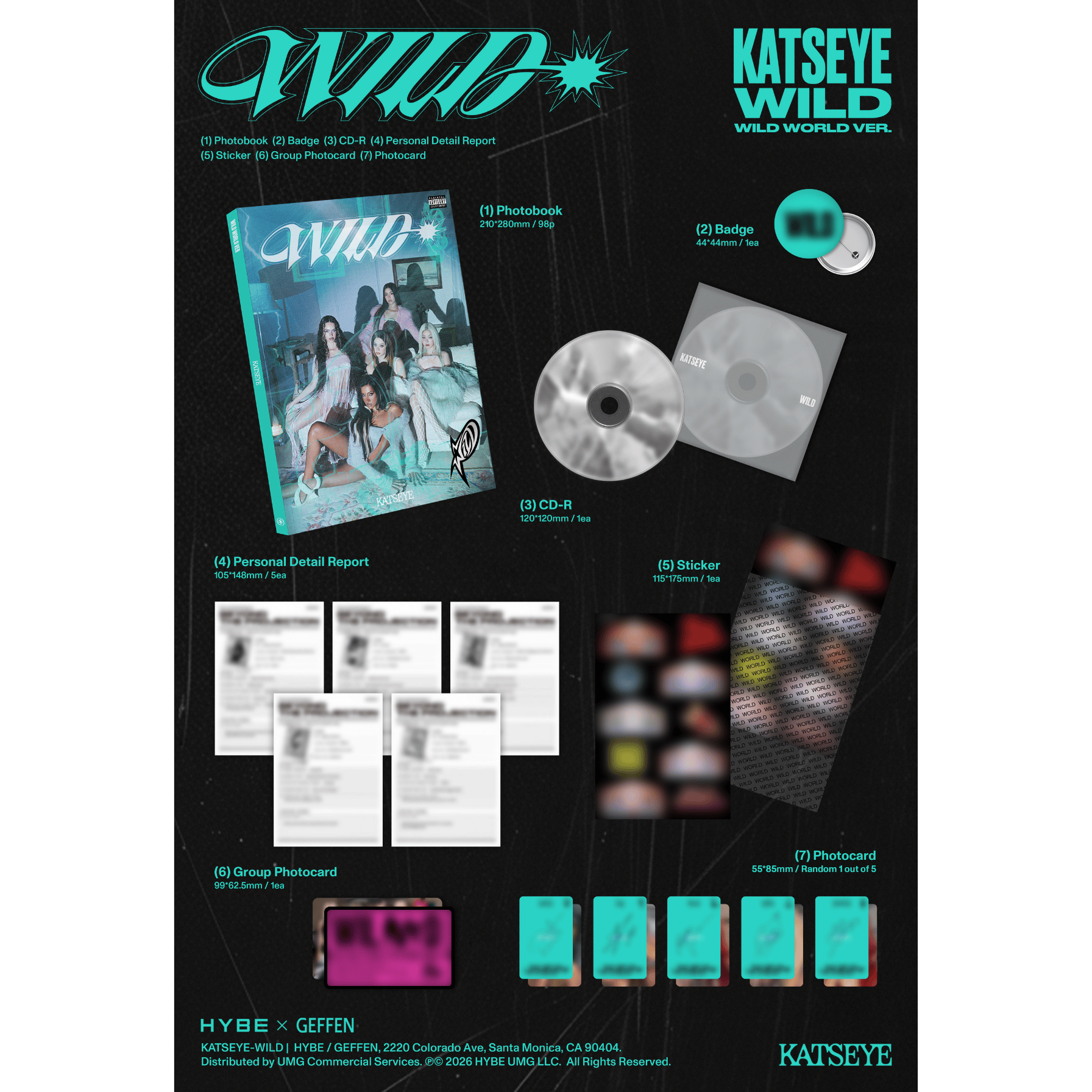 KATSEYE WILD - Wild world ver. - CD CD 450684