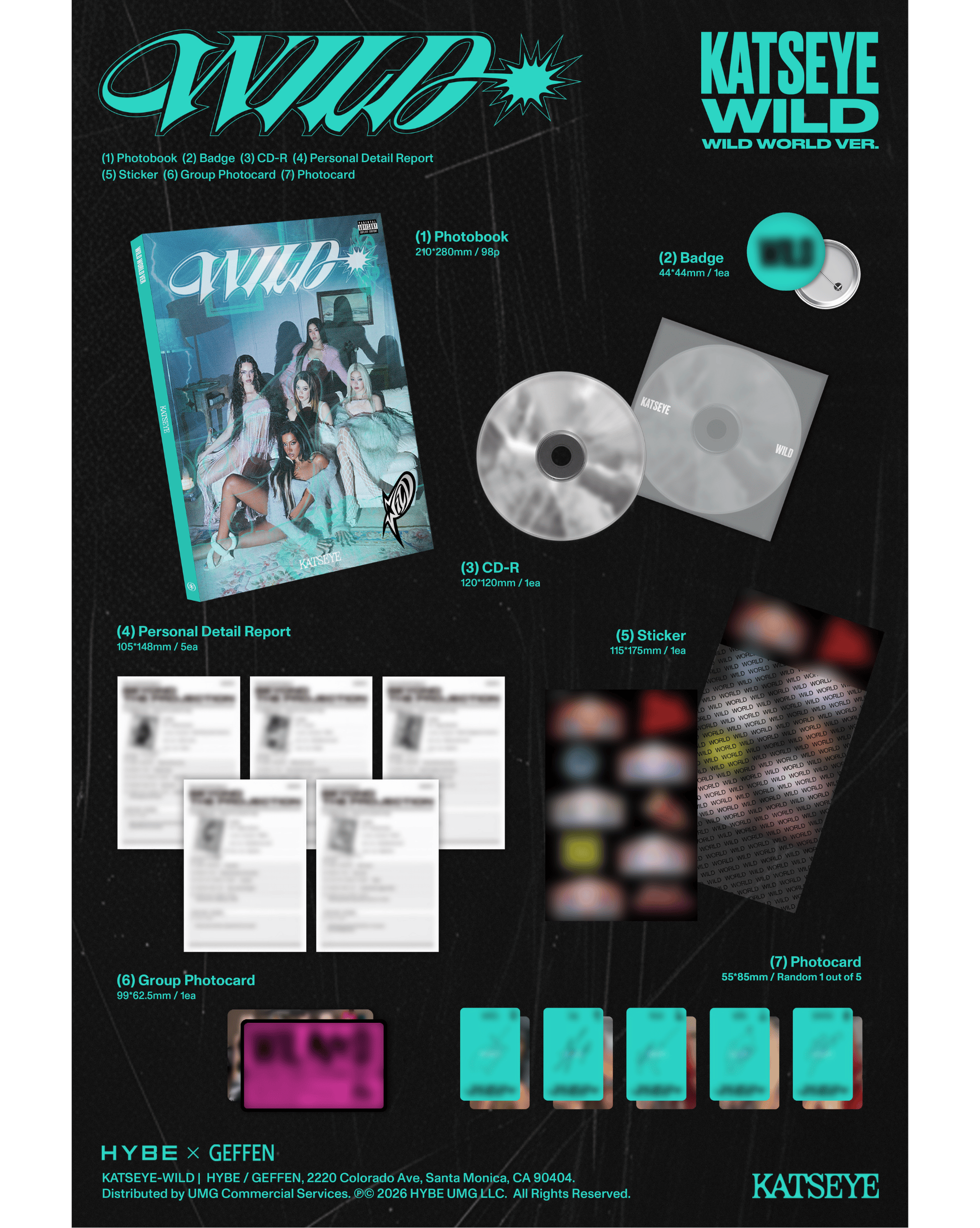 KATSEYE WILD - Wild world ver. - Official Store Exclusive CD Official Store Exclusive CD 450668