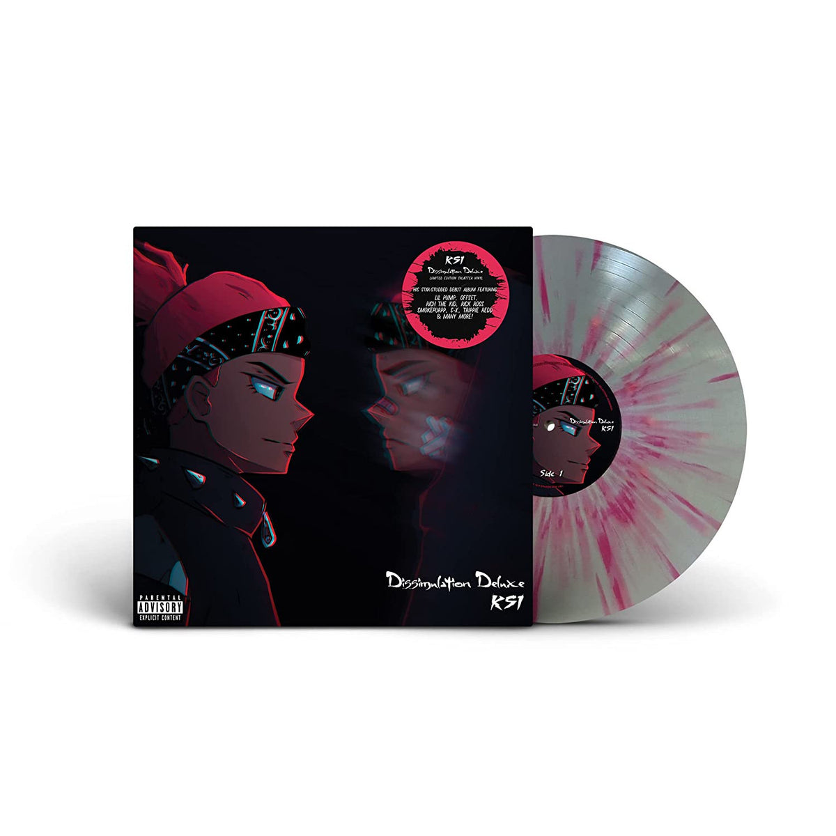 KSI Dissimulation  Limited Deluxe Silver With Red Splatter Vinyl LP 460825