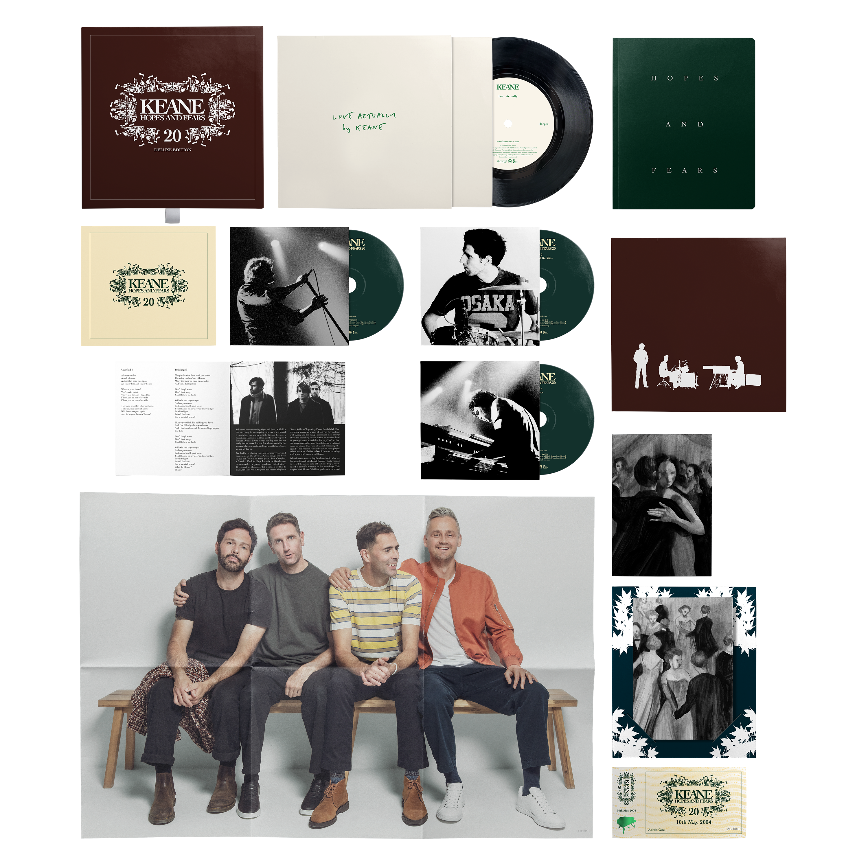 Keane Hopes and Fears 20th Anniversary Box 3CD + 7inch 347561