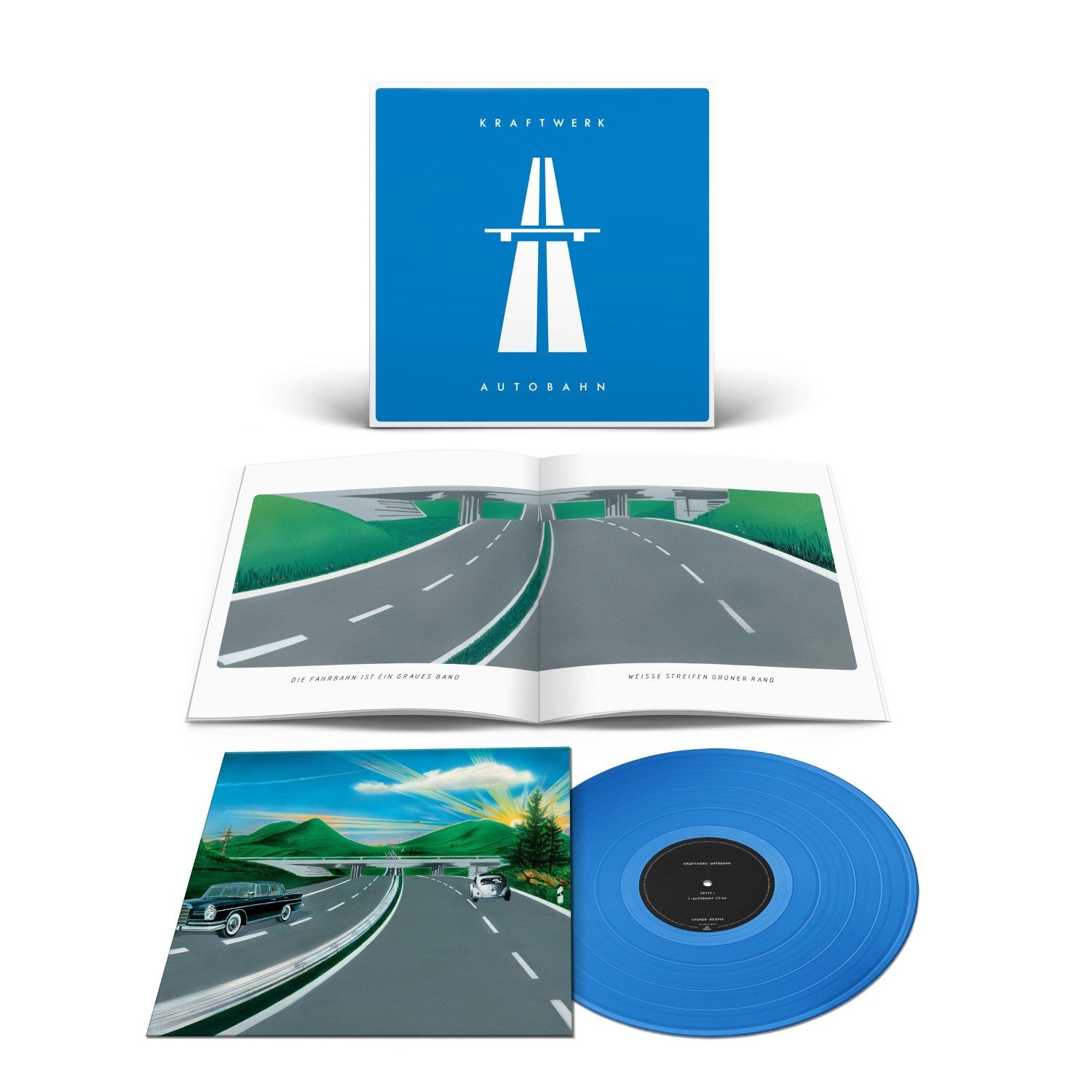 Kraftwerk Autobahn (Blue Vinyl) Translucent Blue Vinyl LP - 180g, remastered + Booklet 431320