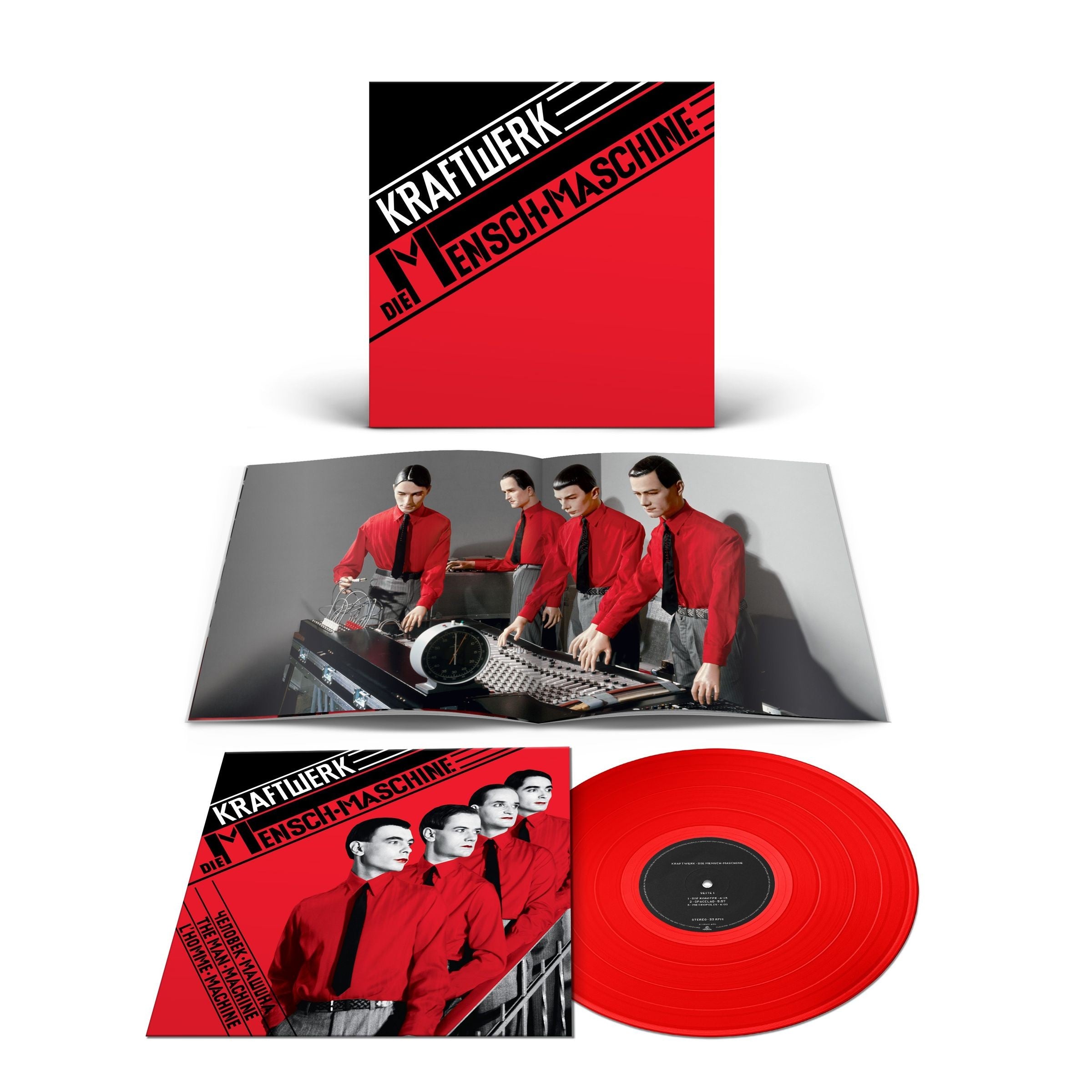 Kraftwerk Die Mensch-Maschine (Red Vinyl German Version) Red Vinyl LP - 180g, remastered + Booklet 431340