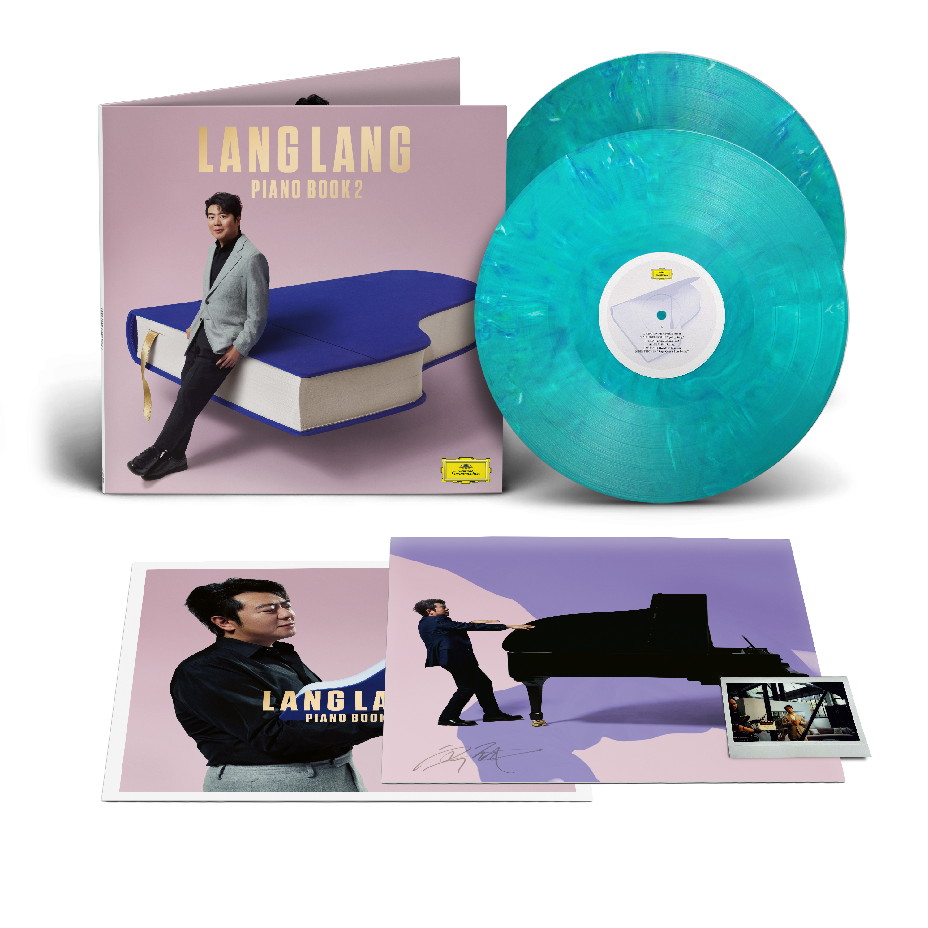Lang Lang Piano Book 2 2LP Marbled Vinyl + Signierte Art Card + Polaroid Foto 420020