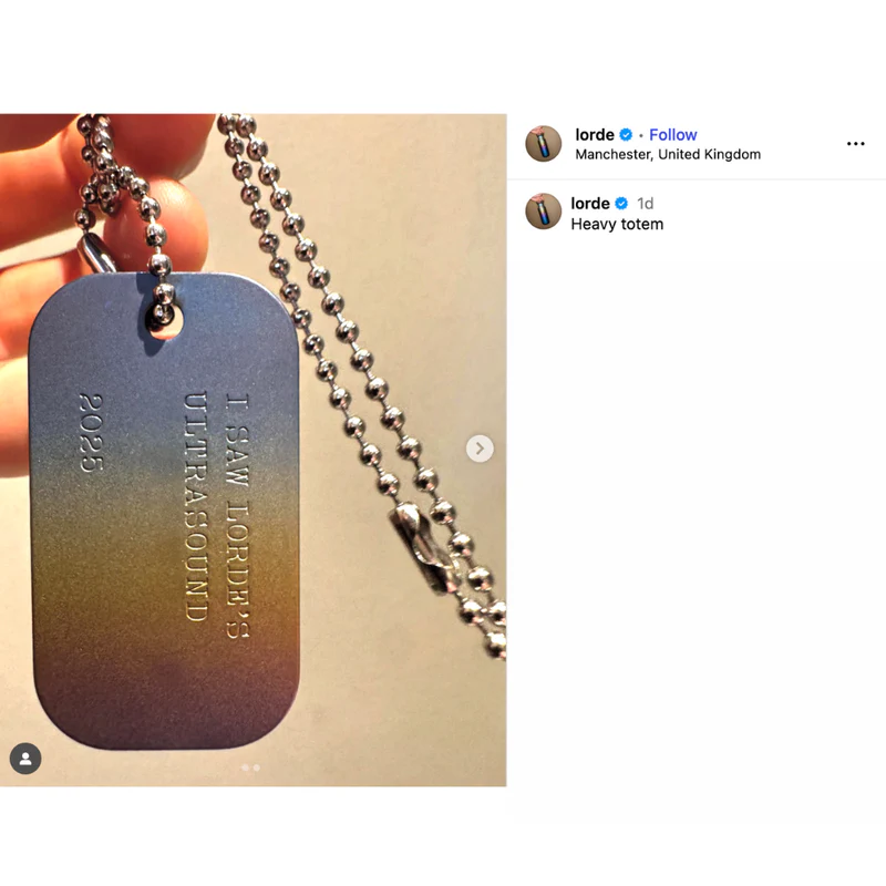 Lorde Ultrasound 2025 Dog Tag Halsschmuck 430290