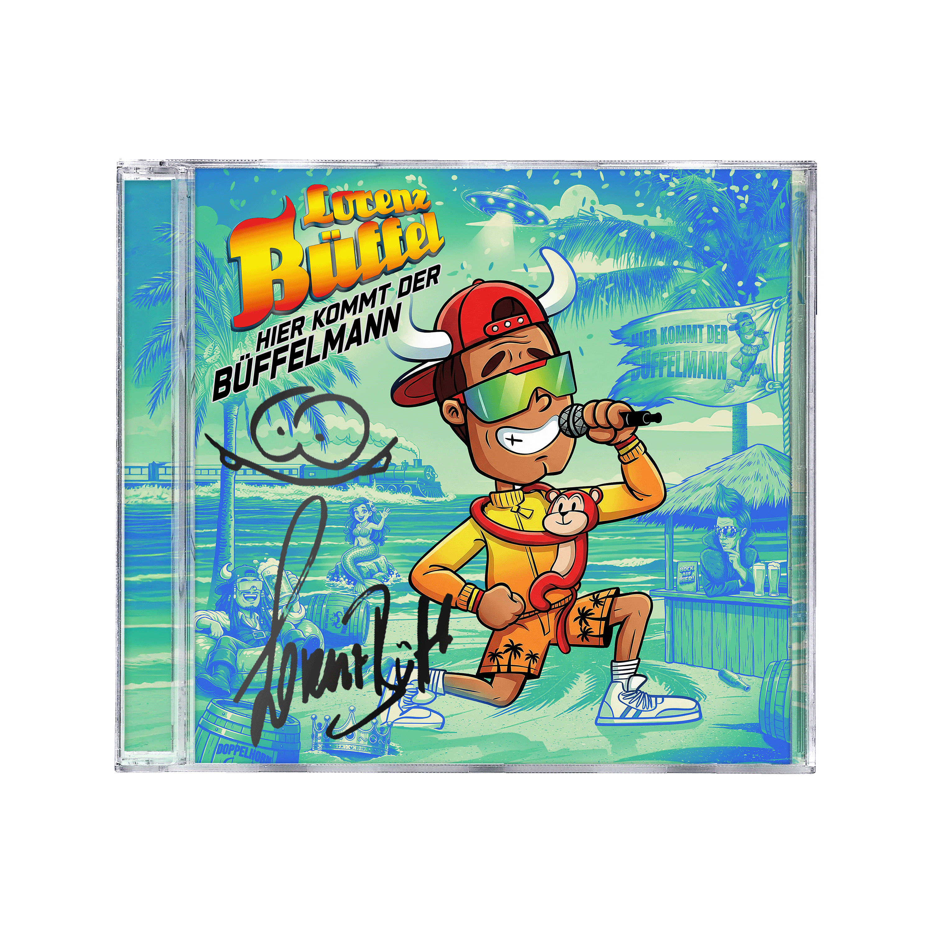 Lorenz Büffel Hier kommt der Büffelmann Signierte CD + Trikot 437657