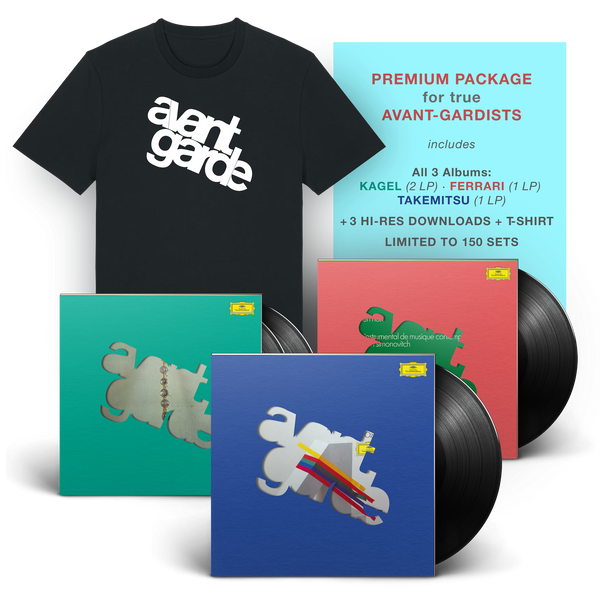 Luc Ferrari, Mauricio Kagel, Seiji Ozawa - Avantgarde Series Premium Package (1LP + 1LP + 2LP + 3 Hi-Res DL + T-Shirt)