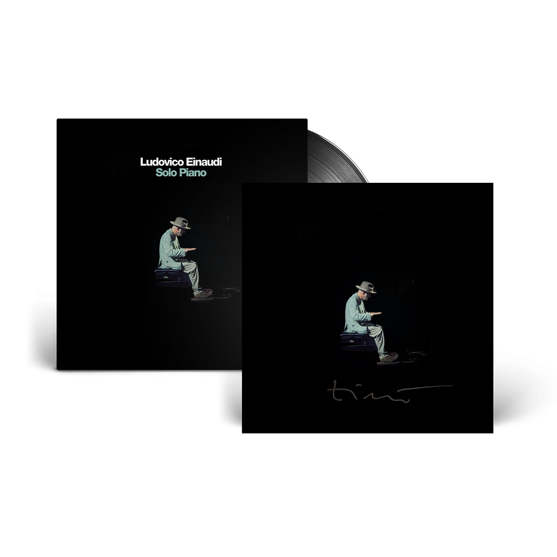 Ludovico Einaudi Solo Piano Standard Black Vinyl + Signed Art Card Bundle 433077
