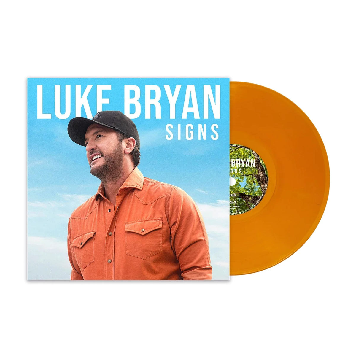 Luke Bryan Signs Orange Vinyl LP 458077