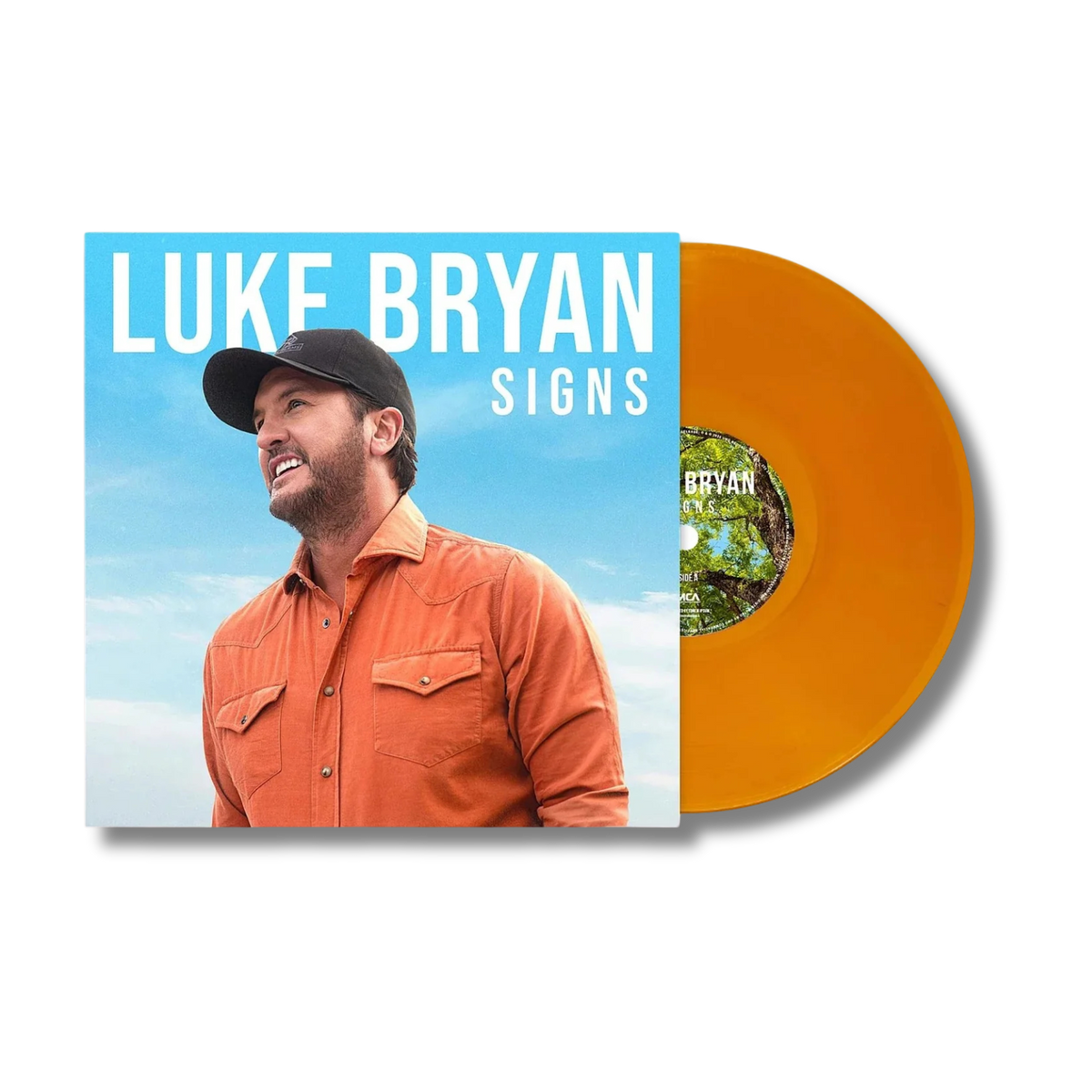 Luke Bryan Signs Orange Vinyl LP 459071