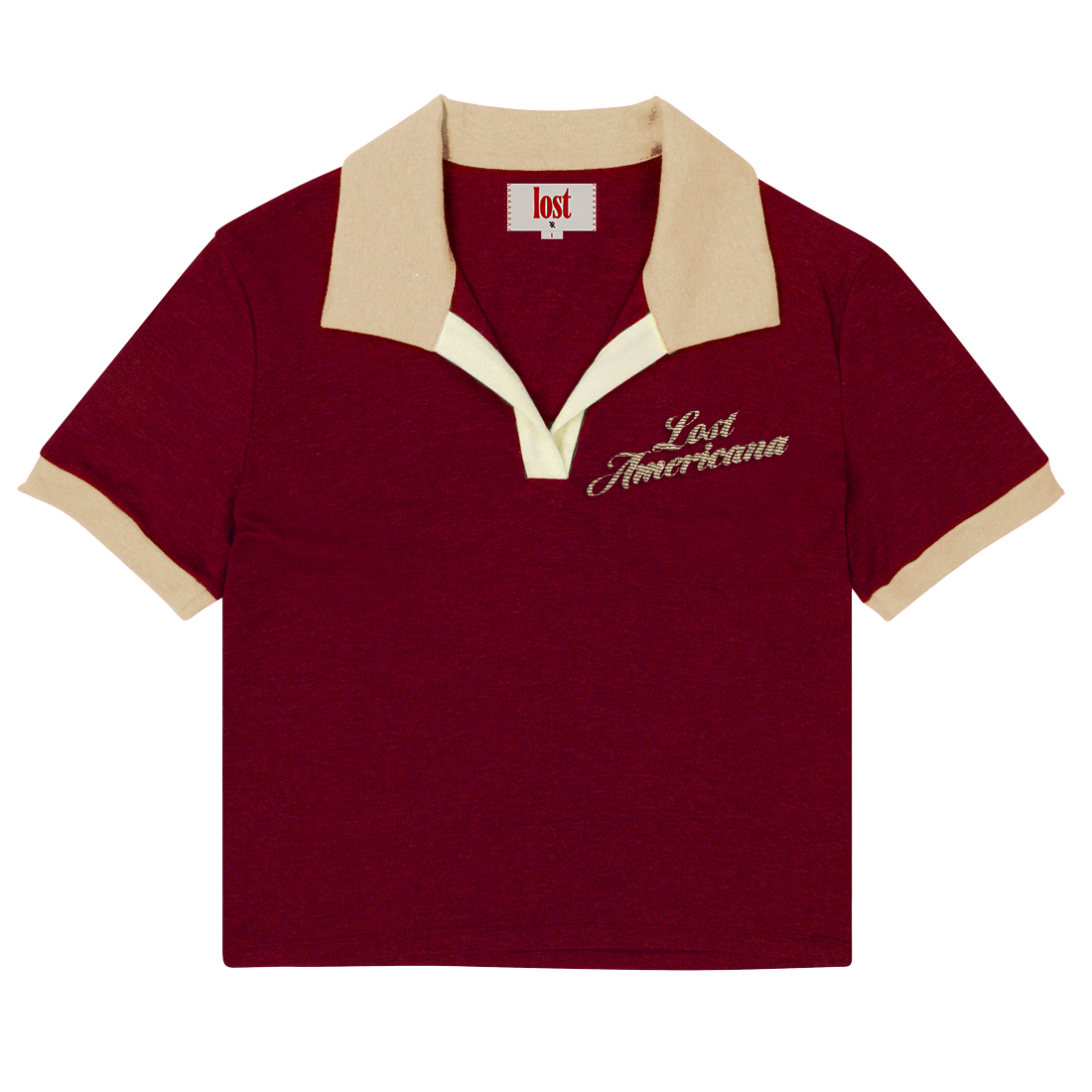 Machine Gun Kelly embroidered crop polo crop polo 418020