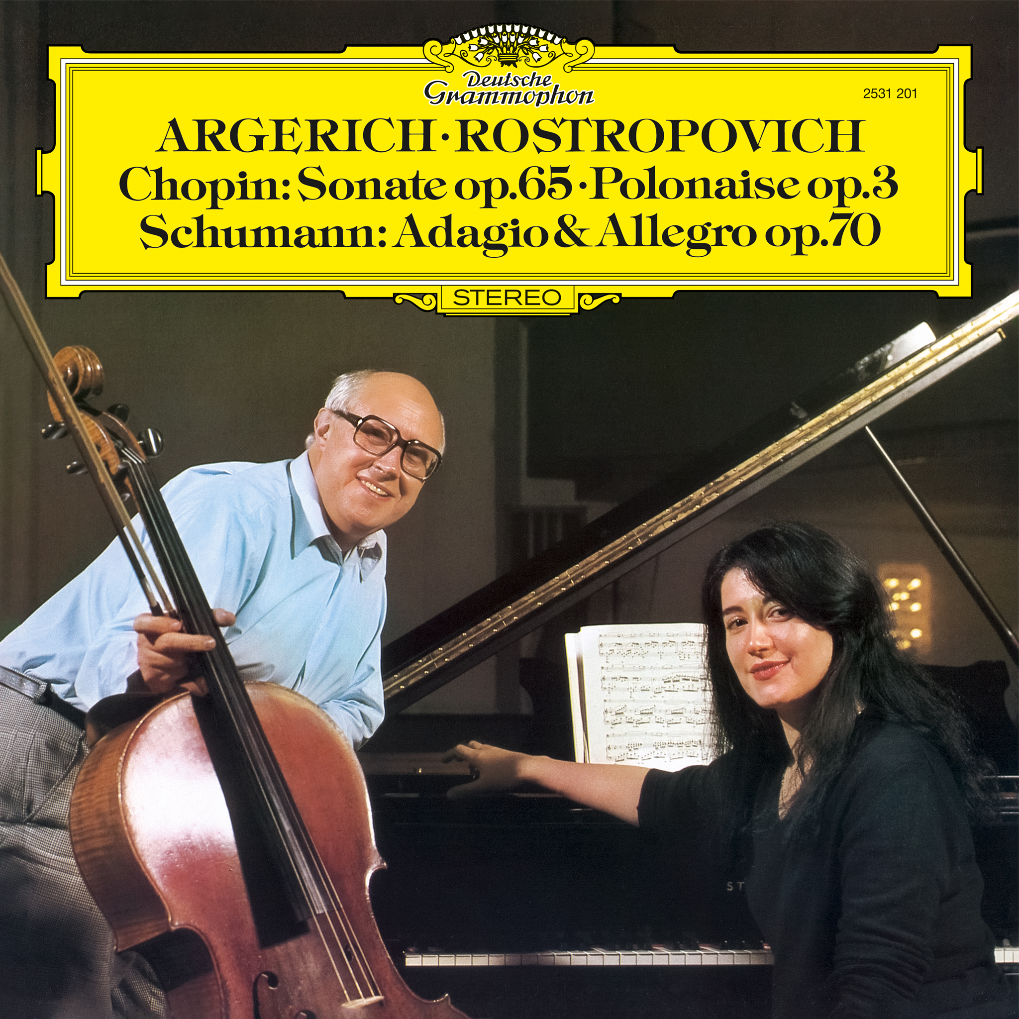 Martha Argerich & Mstislav Rostropowitsch Chopin: Sonate Op. 65, Polonaise Op. 3 / Schumann: Adagio & Allegro Op. 70 Original Source Vinyl 420152