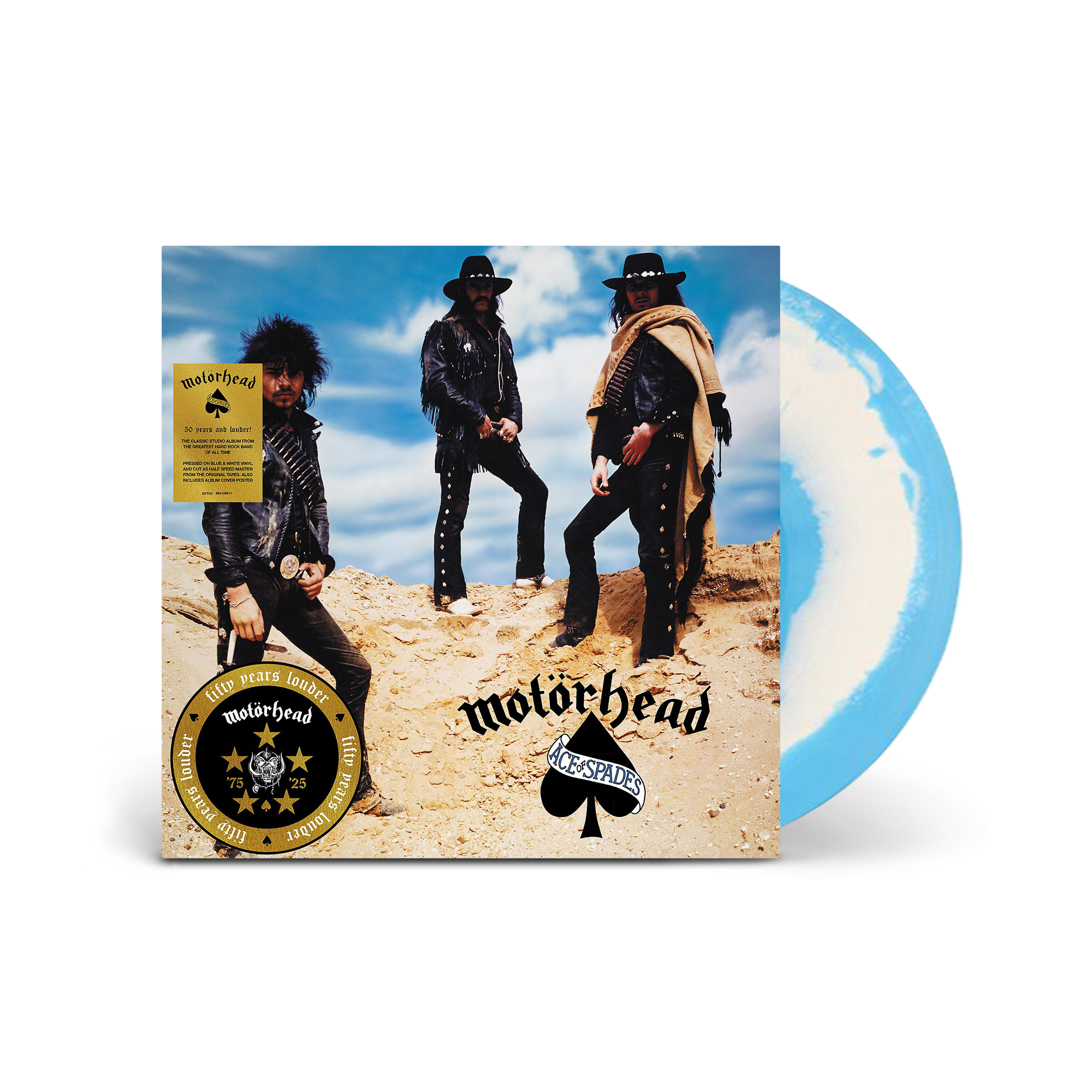 Splatter Spade Ace of Spades (50th An. Blue & White Splatter LP) - The Circle