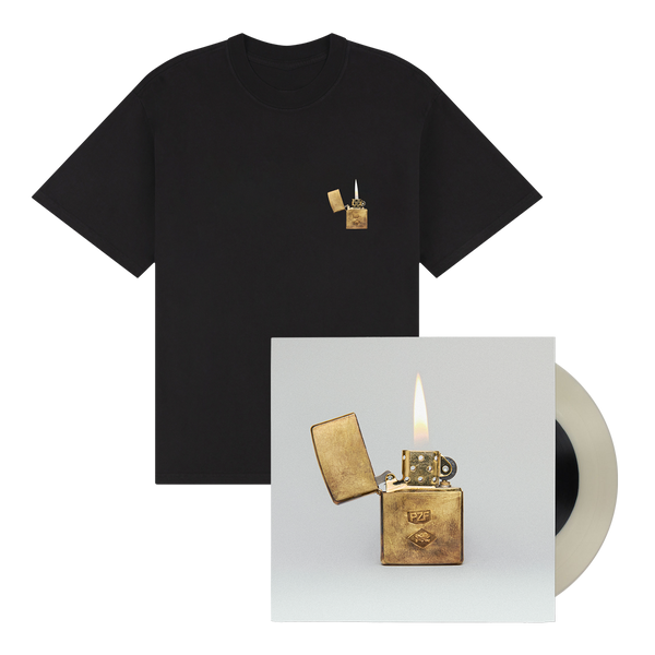 Mumford & Sons - Prizefighter ('Clover' Black On Clear Vinyl + Lighter Black T-Shirt Bundle)