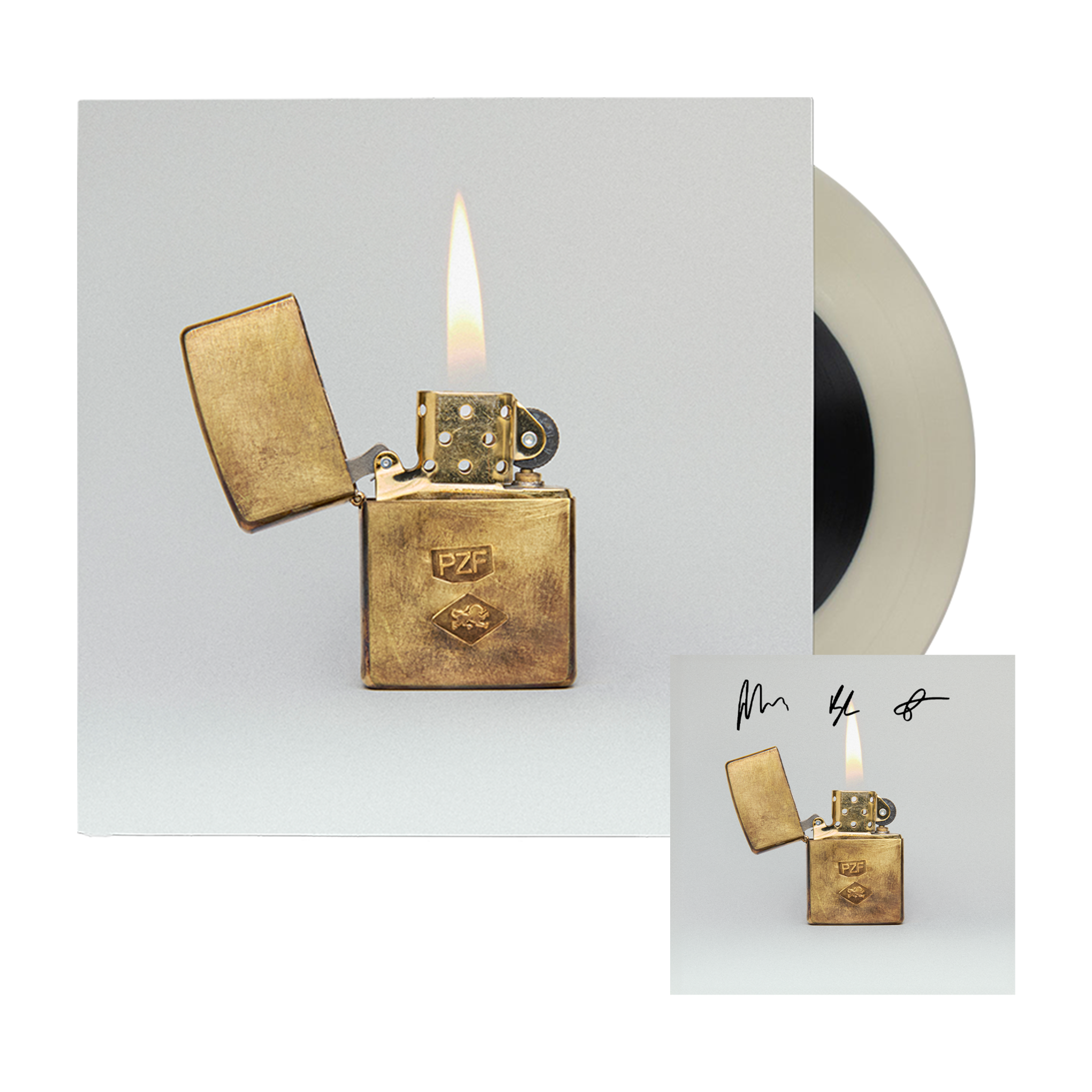 Mumford & Sons Prizefighter 'Clover' Black On Clear Vinyl + Signed Artcard 425598