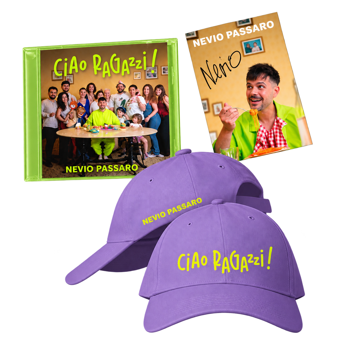 Nevio Passaro Ciao ragazzi!   CD + Signed Artcard + Cap 460015