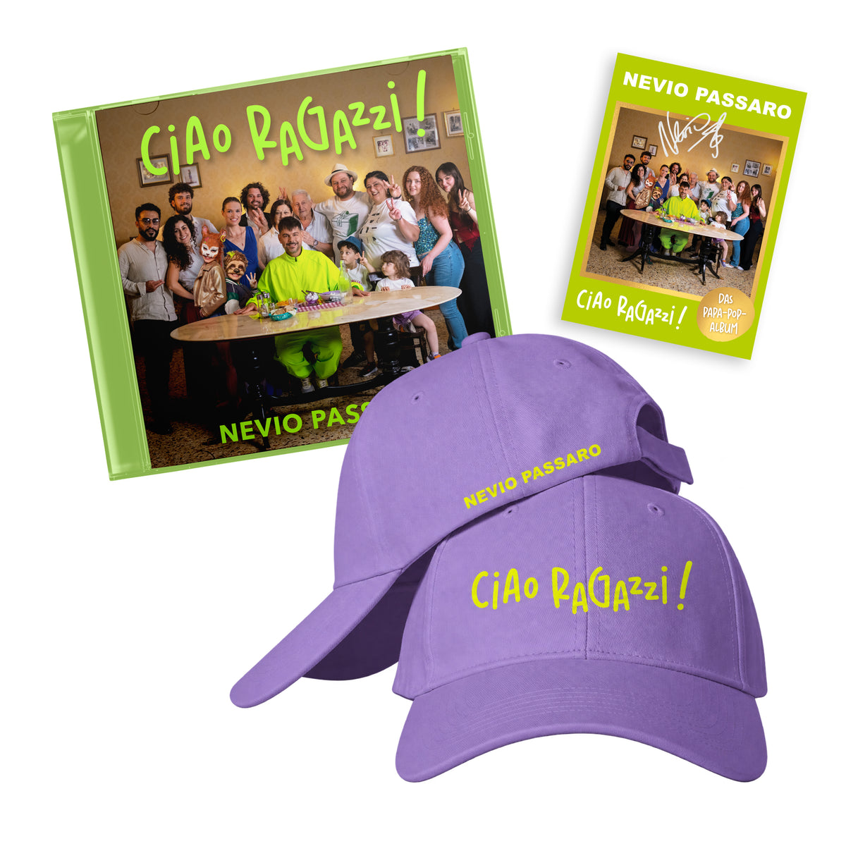 Nevio Passaro Ciao ragazzi!   CD + Signed Artcard + Cap 461023