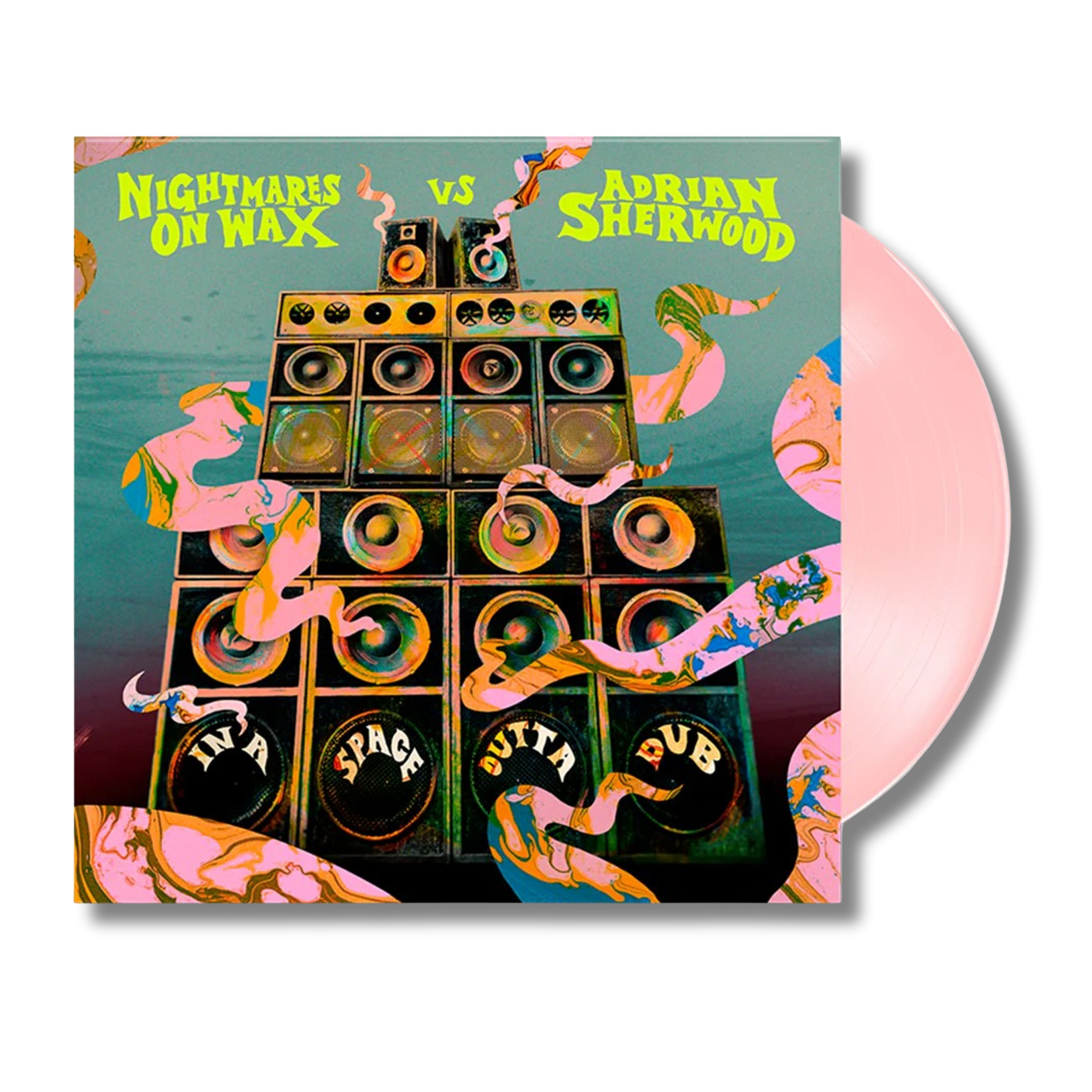 Nightmares On Wax & Adrian Sherwood In A Space Outta Dub Light Rose Pink Vinyl LP 443449