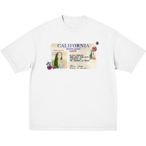 Olivia Rodrigo - drivers license 5 year anniversary t-shirt (T-Shirts)
