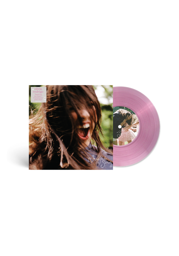 Olivia Rodrigo - stupid song - 'hand on my heart' translucent pink 7