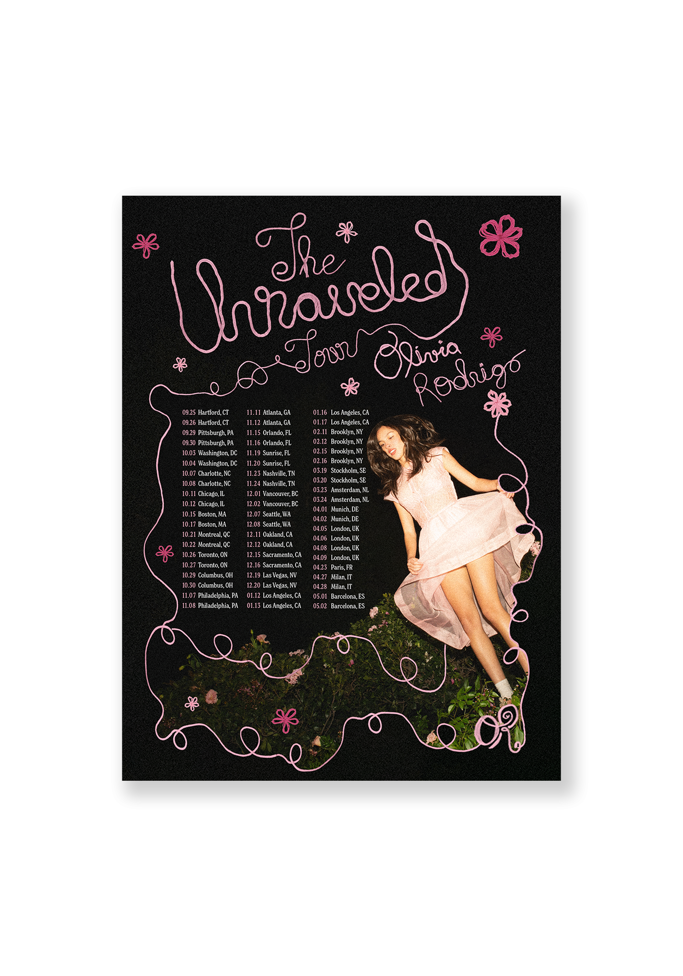 Olivia Rodrigo the unraveled tour poster Poster 444351
