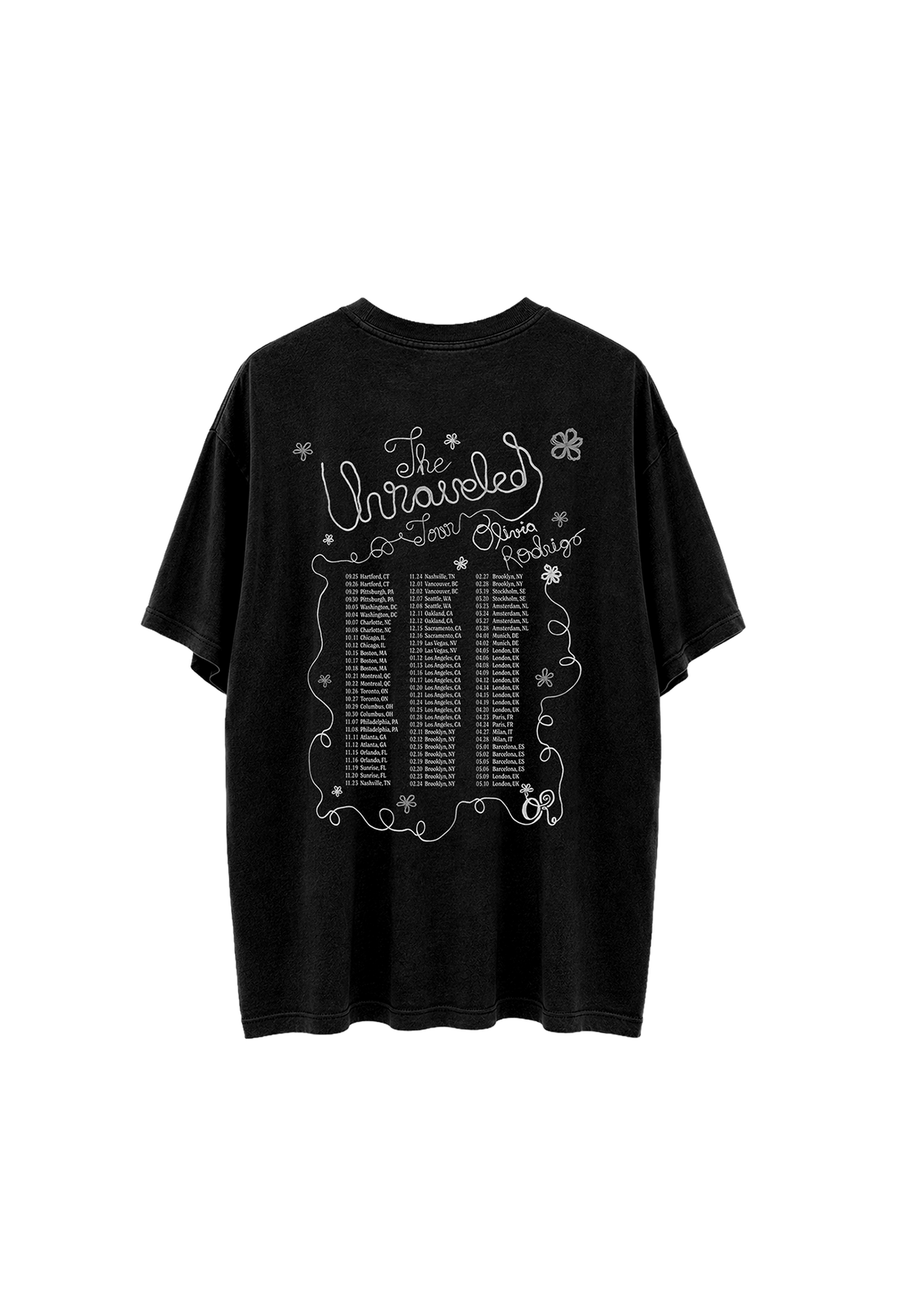 Olivia Rodrigo unraveled dandelion tour t-shirt T-Shirt 459893