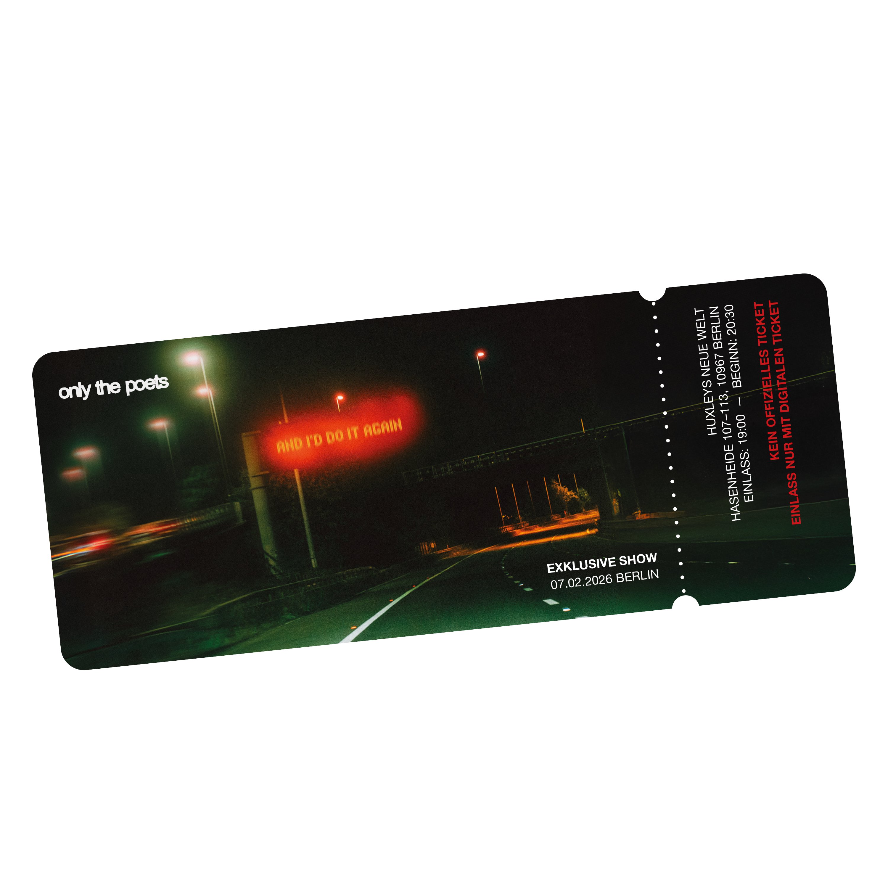 Only The Poets Releasekonzert and i'd do it again Berlin Digitales Ticket 433853