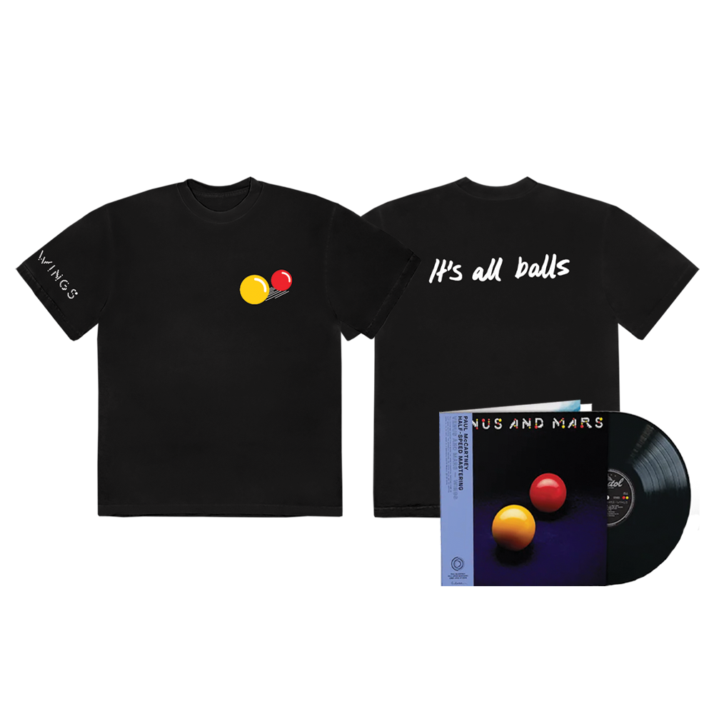 Paul McCartney & Wings Venus and Mars (50th Anniversary Half Speed Master) Vinyl LP & It's All Balls T-Shirt 395378