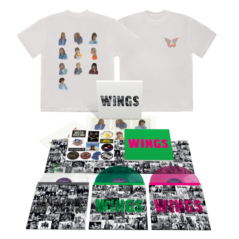Paul McCartney and Wings WINGS 3LP Limited Edition Colour Collection + T-Shirt Fan Pack 420798