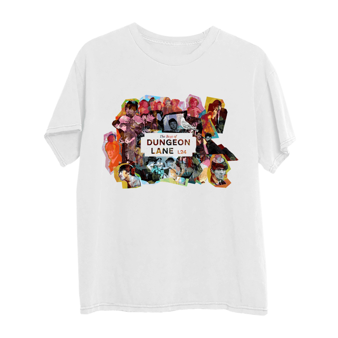 Paul McCartney The Boys of Dungeon Lane Collage White T-Shirt T-Shirt 459679