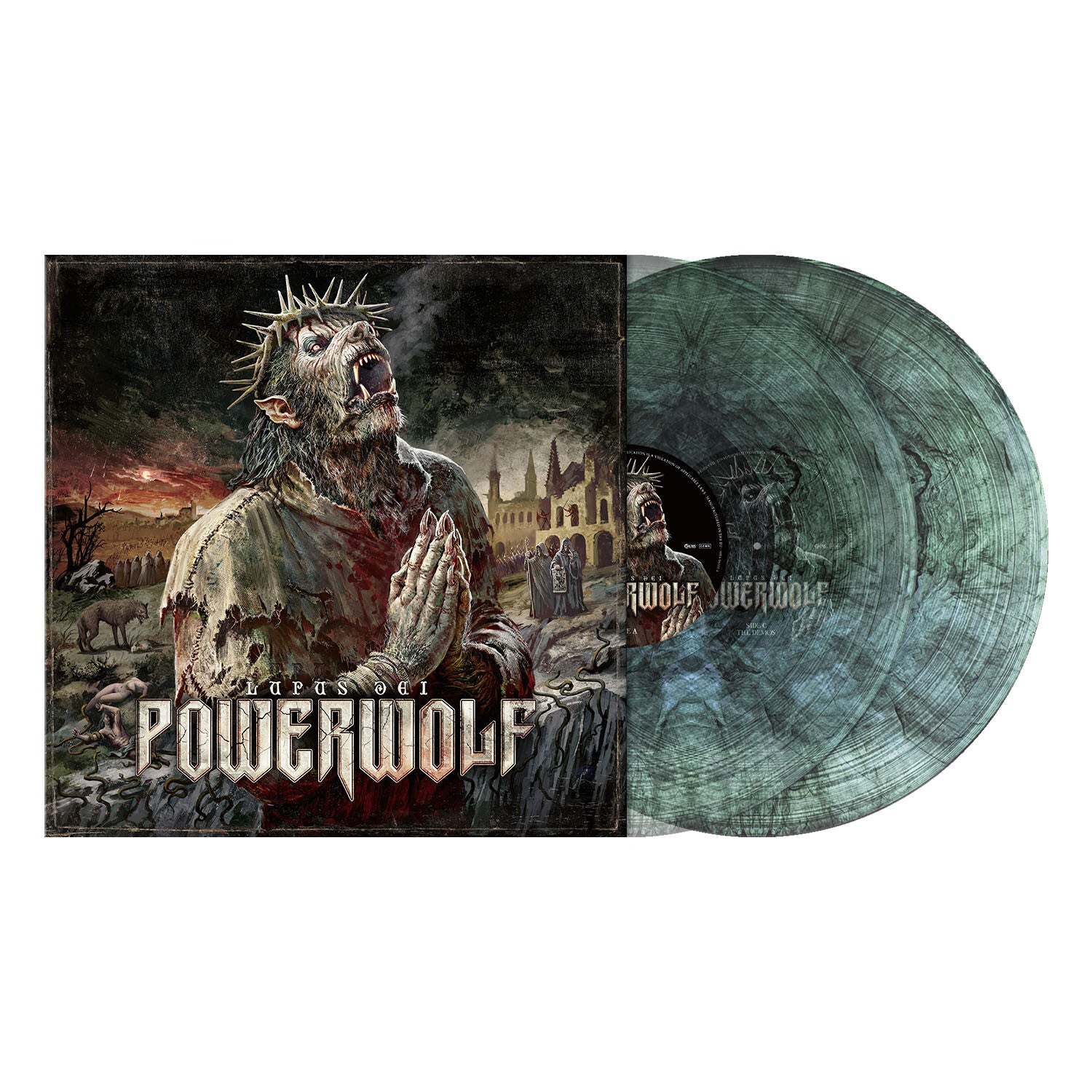 Powerwolf Lupus Dei (25th Anniversary Re-Issue) Excl. Clear Grey-Blue w/ Black Smoke 2LP 228713