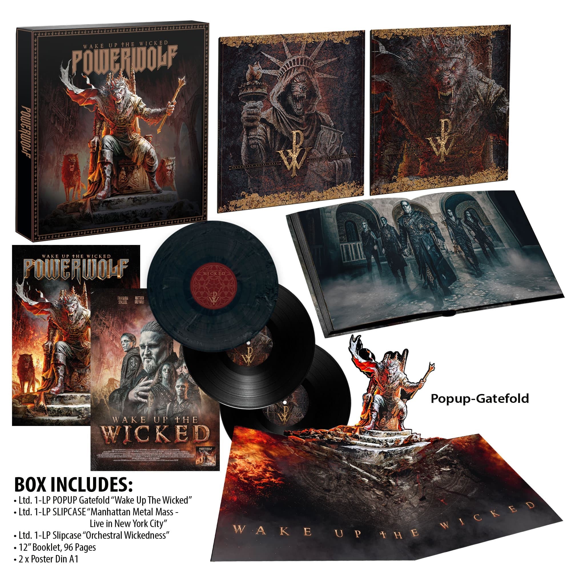Powerwolf Wake Up The Wicked 3-LP Vinyl Box 370313