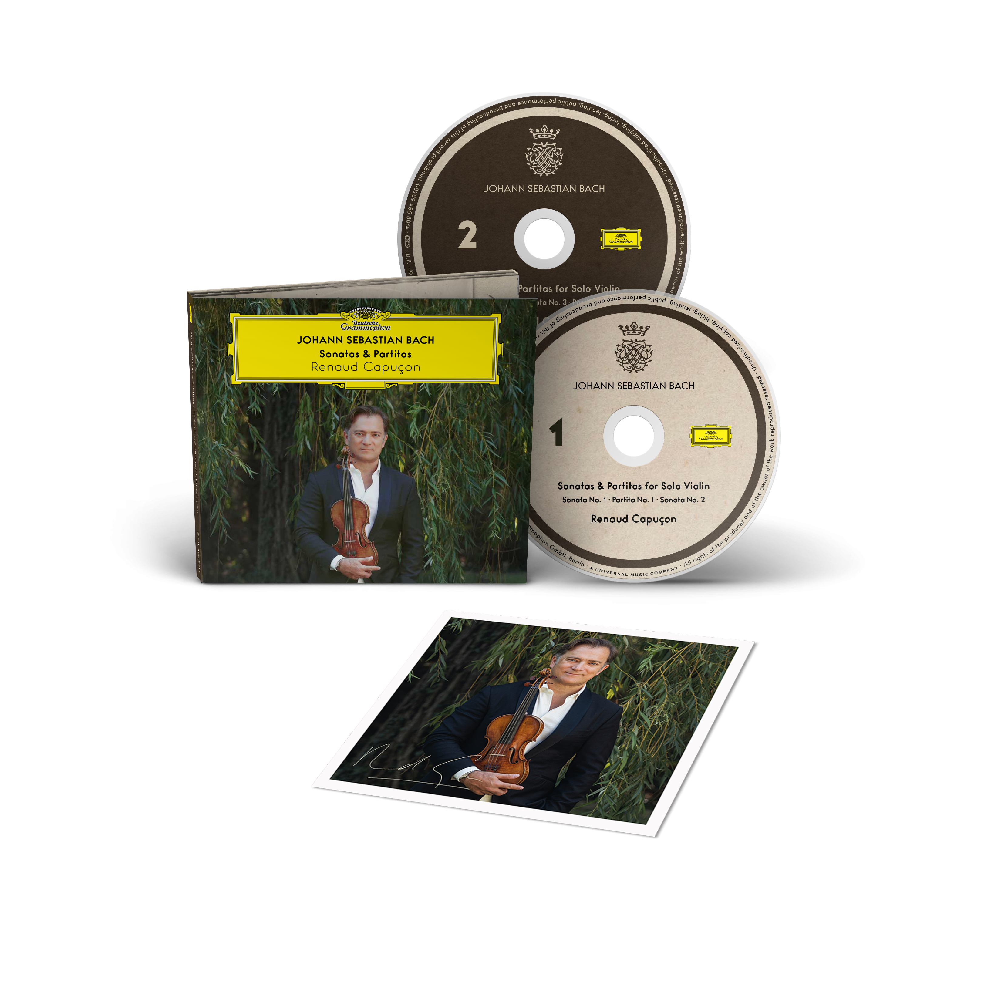 Renaud Capuçon Bach: Sonatas & Partitas 2CD Digipack + Signierte Art Card 431469