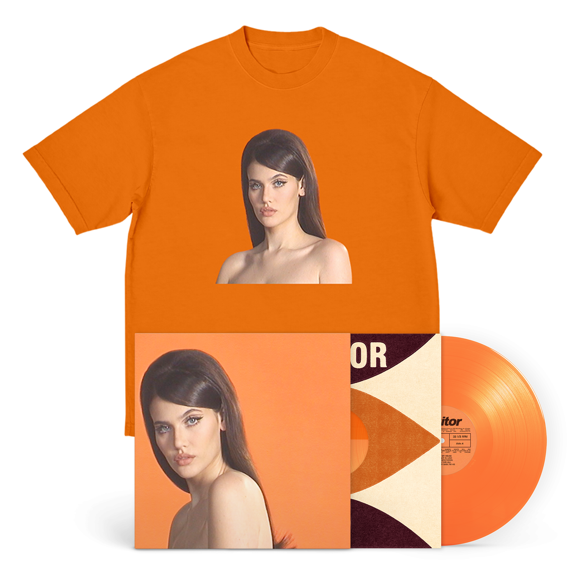 SIENNA SPIRO Visitor Store Exclusive Orange Vinyl + Visitor Cover Tee Bundle 447458