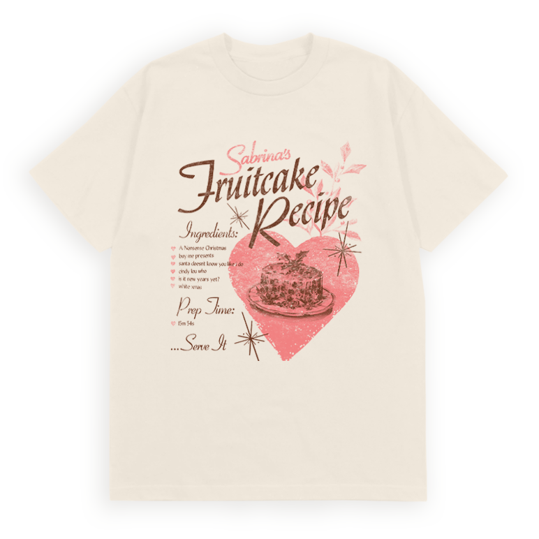 Sabrina Carpenter Fruitcake Recipe Tee T-Shirt 391929