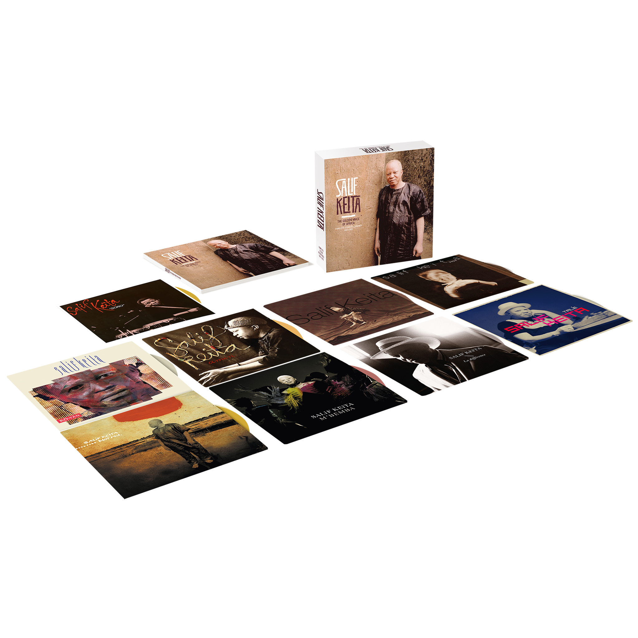 Salif Keita The Golden Voice Of Africa: Complete Studio Recordings 1987 - 2012 9-CD-Box (Two-piece lift-off lid box ∙ 56pp booklet ∙ Original jackets) 422382