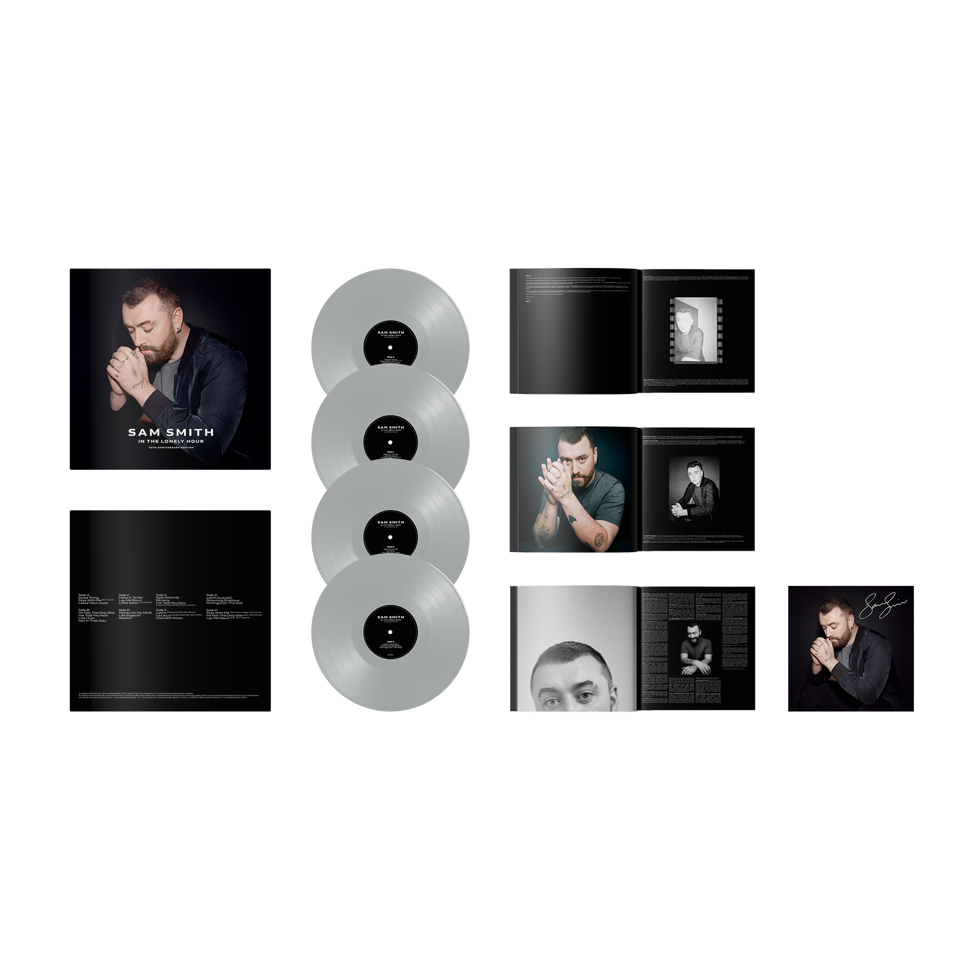 Sam Smith In The Lonely Hour Exclusive Collectors Edition Grey Vinyl 4LP +Signed Artcard 365053