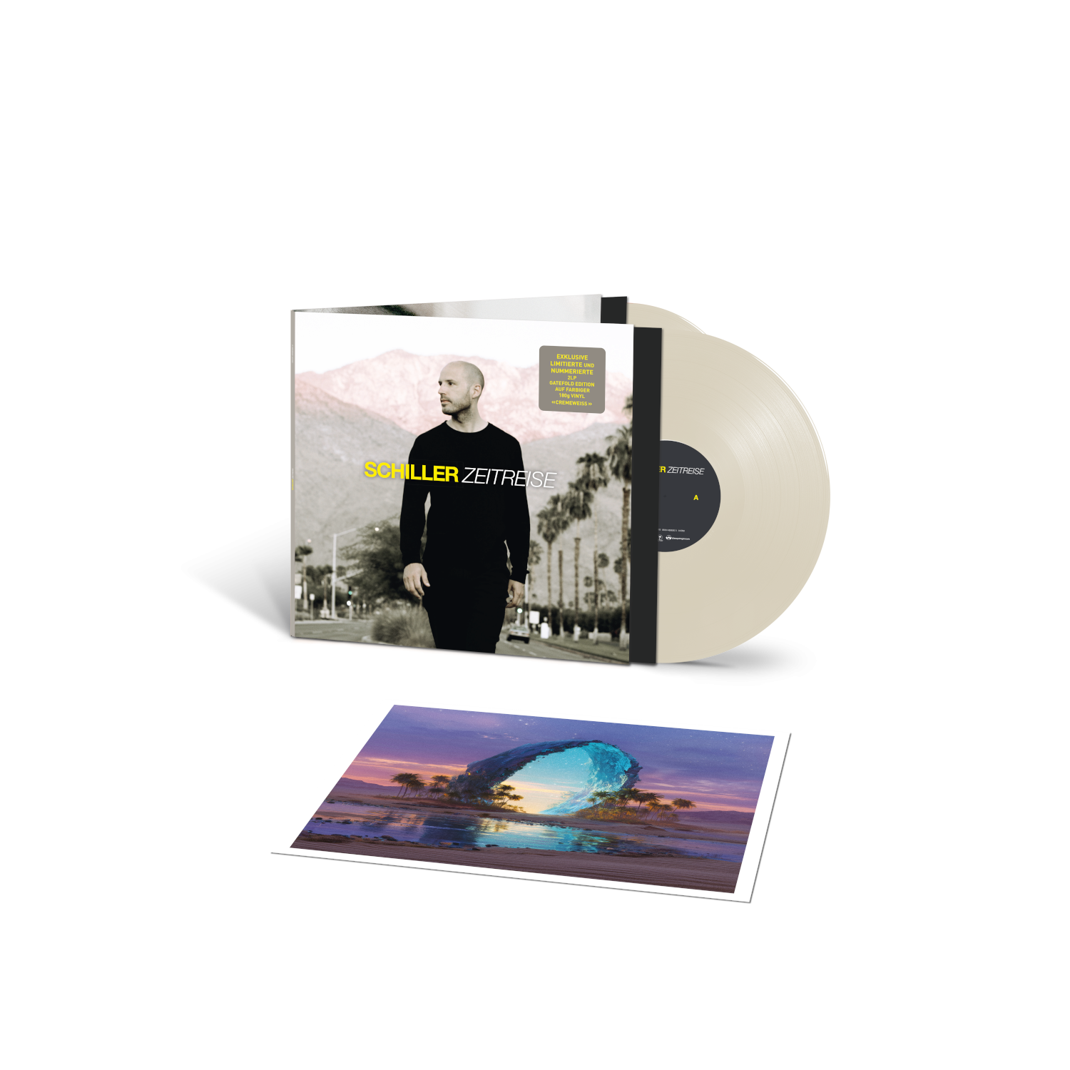 Schiller Zeitreise - Das Beste von Schiller Limitierte Cremeweiße Vinyl 2LP + Signierter Artprint 437157