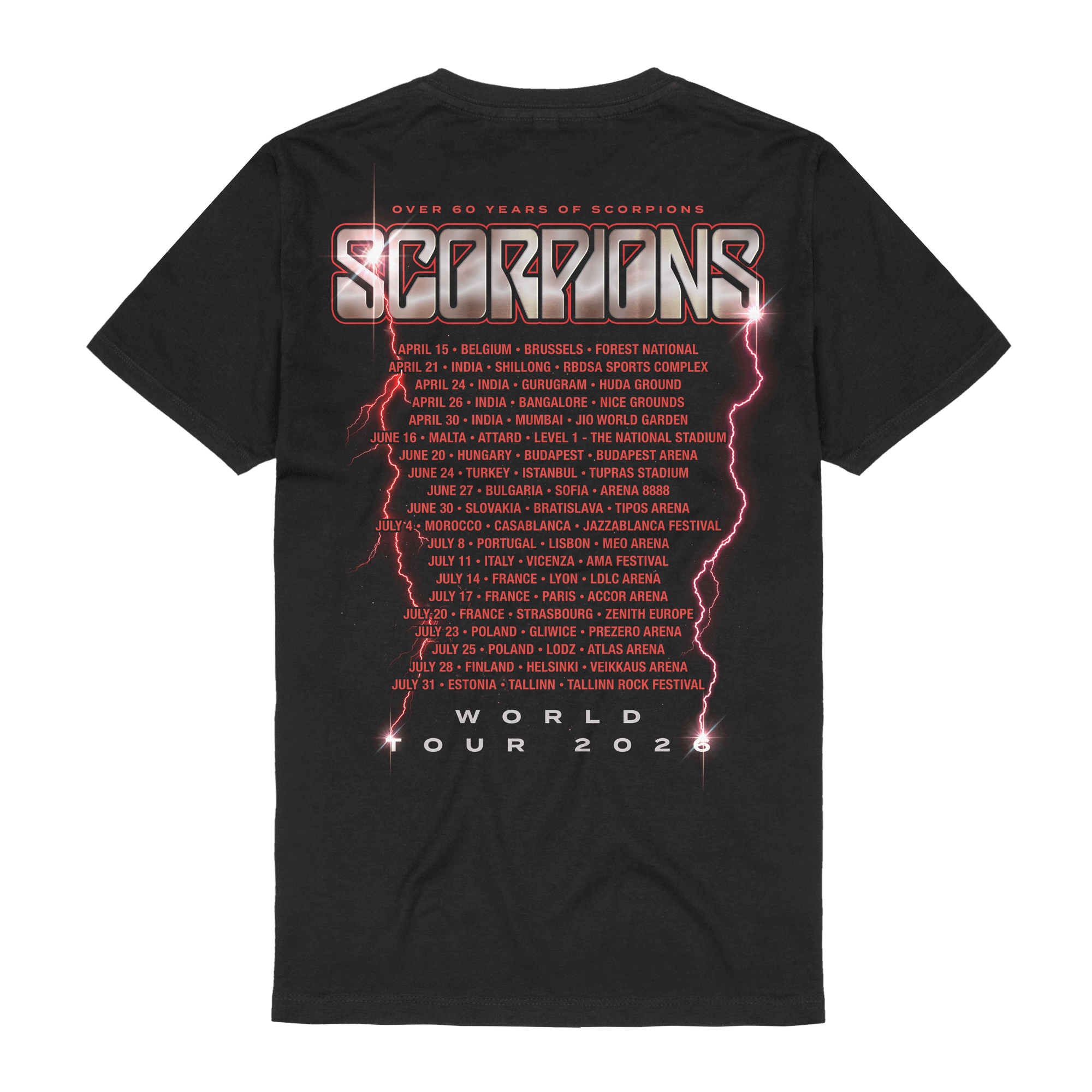 Scorpions Coming Home Tour 2026 T-Shirt 440275