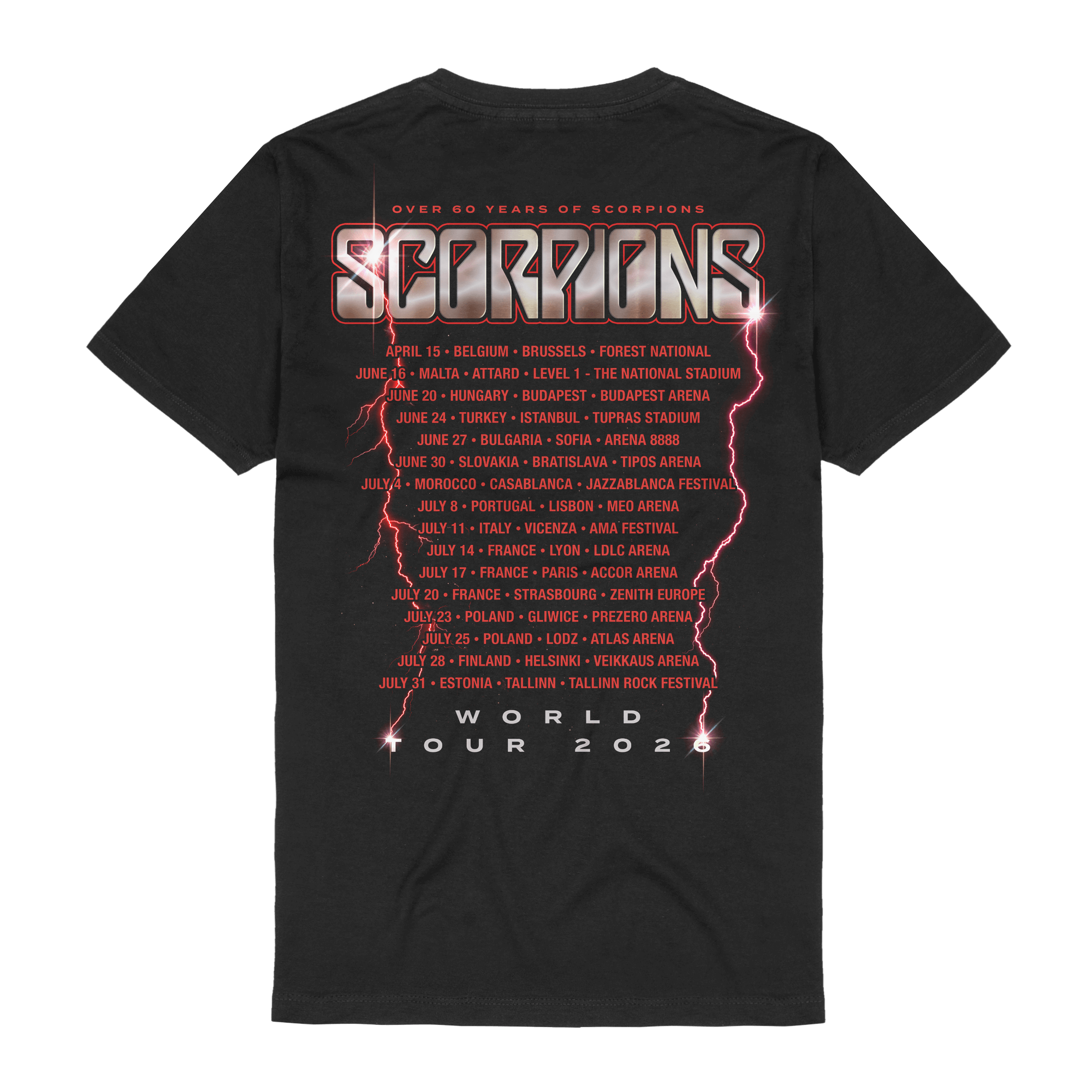Scorpions Coming Home Tour 2026 T-Shirt 446290
