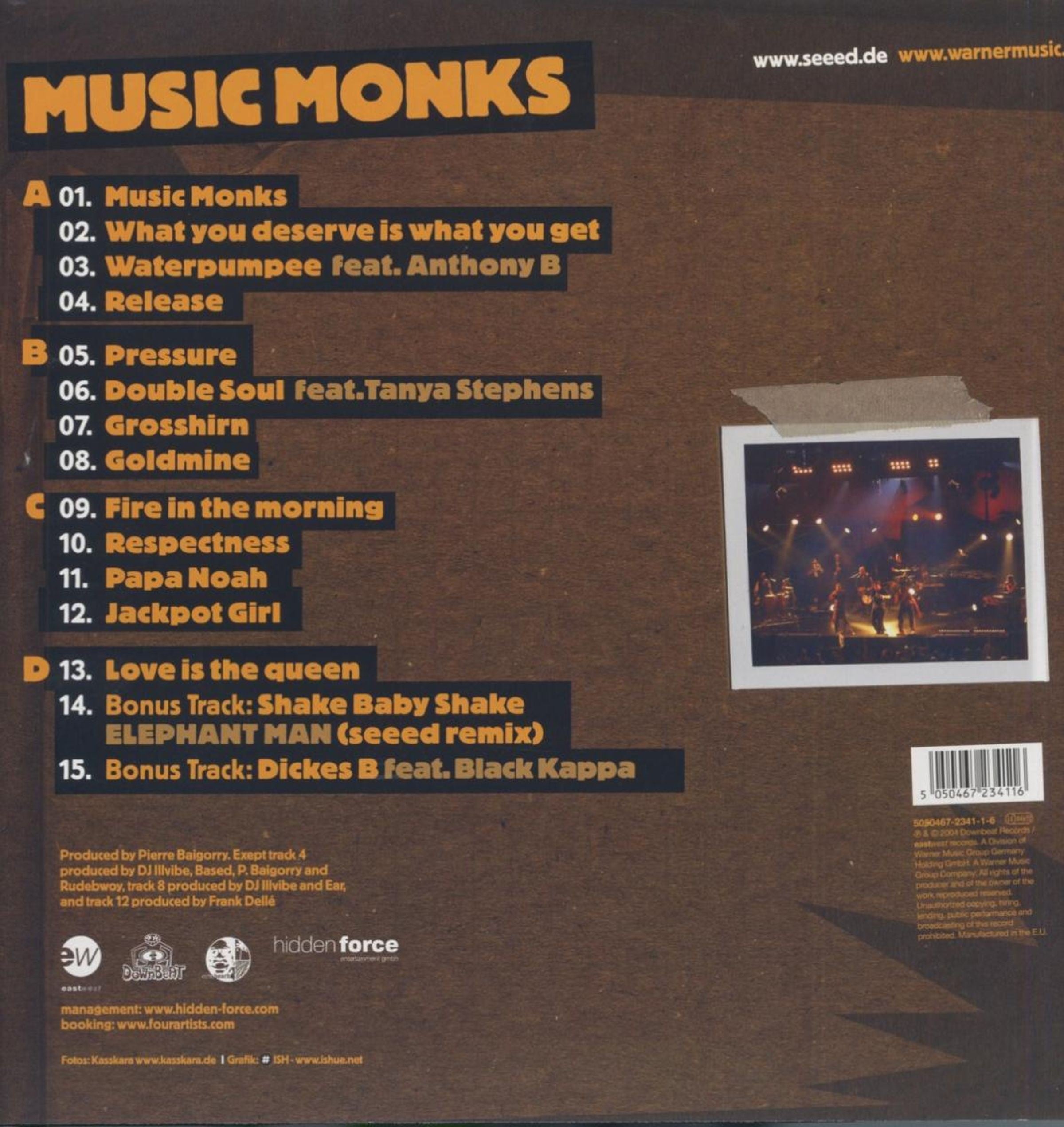Seeed Music Monks (Incl.Bonustracks) Black Vinyl 2LP - Incl.Bonustracks 431513