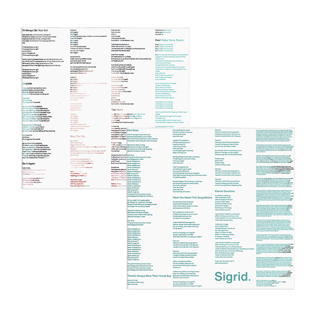 Sigrid There's Always More That I Could Say Crystal Clear LP + Signed Art Card 419032
